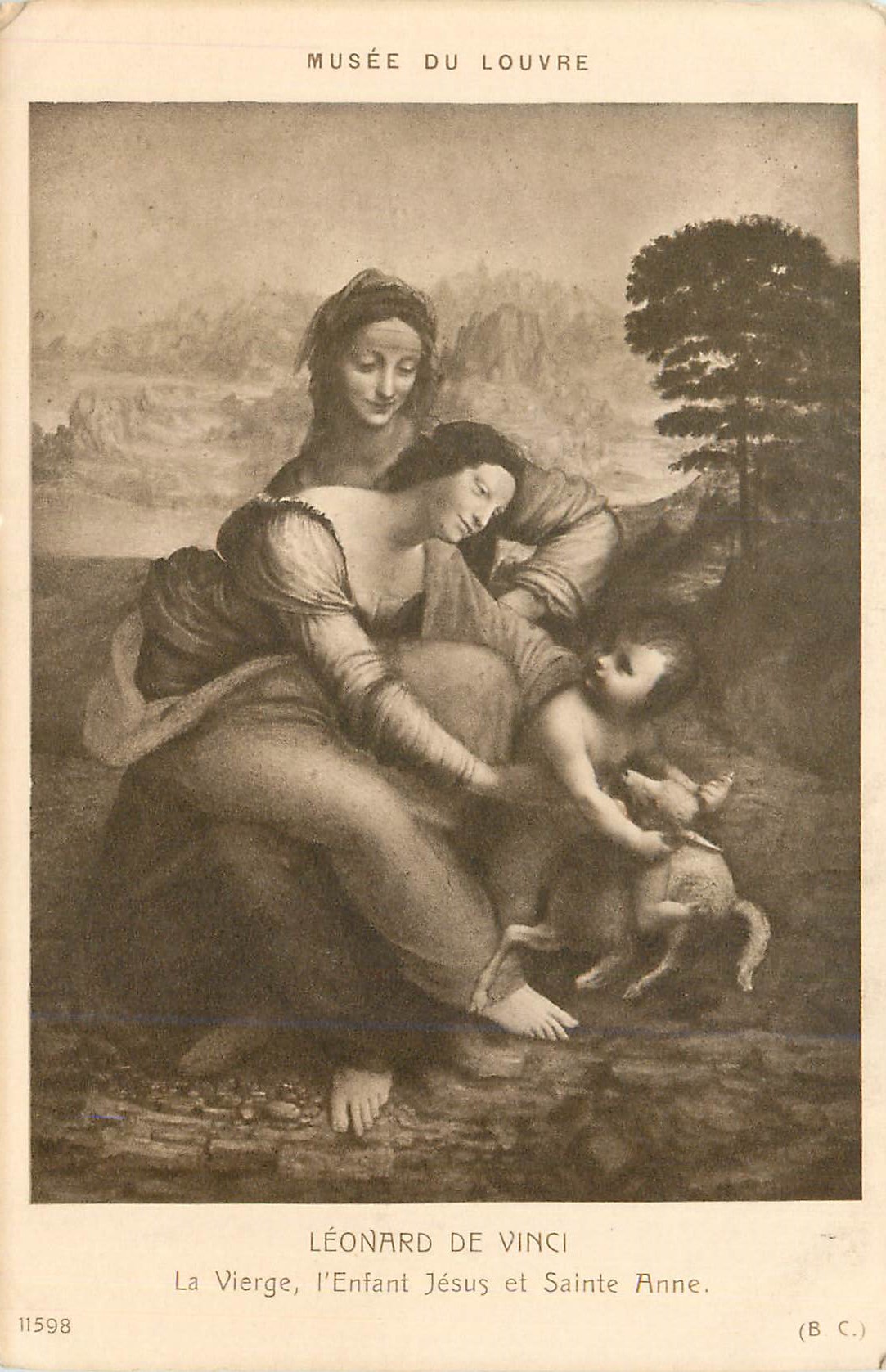 CPA Musee du louvre leonard de vinci 11598 la vierge l enfant jesus et sainte anne