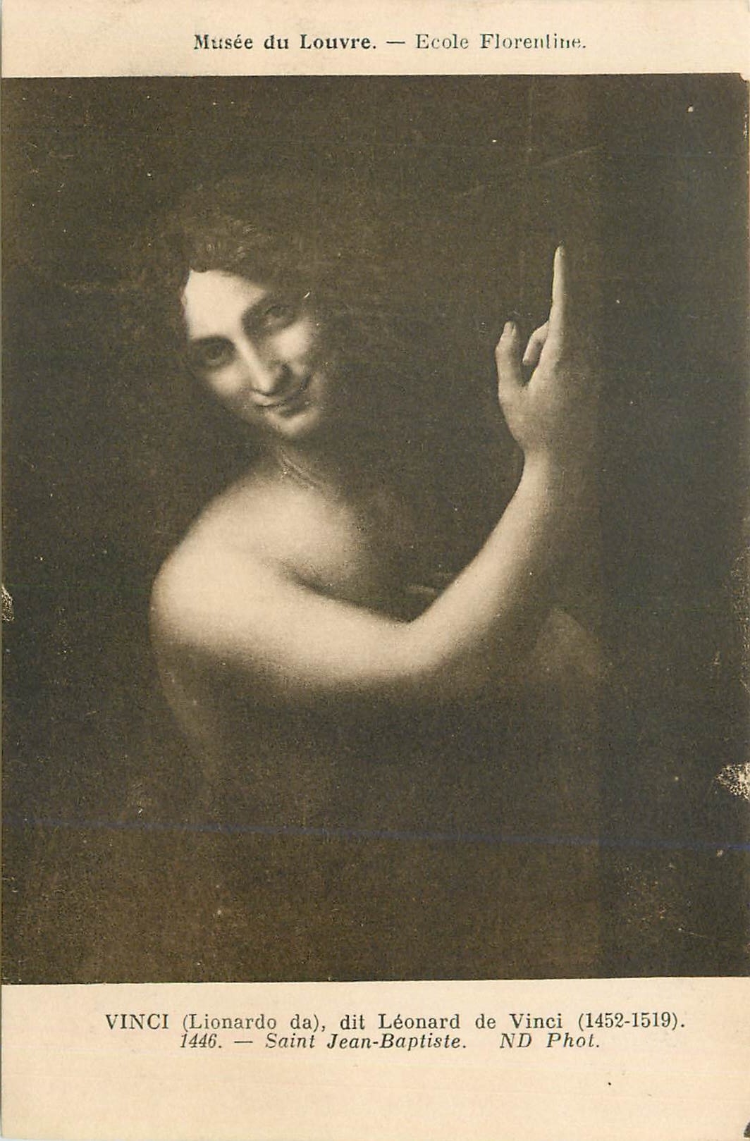 CPA Musee du louvre ecole florentine vinci (lionardo da) leonard de vinci (142 1519) 1446 saint jean baptiste