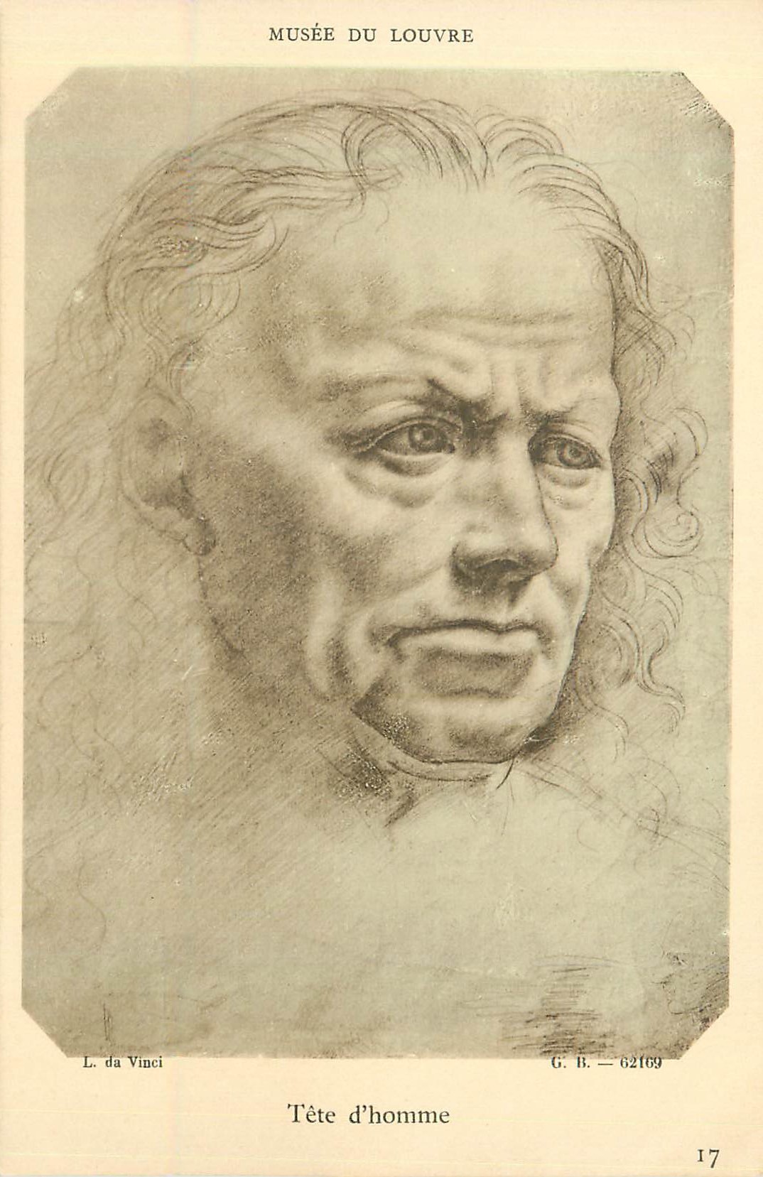 CPA Musee du louvre tete d homme