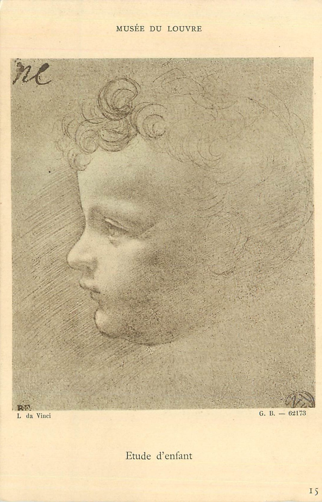 CPA Musee du louvre etude d enfant