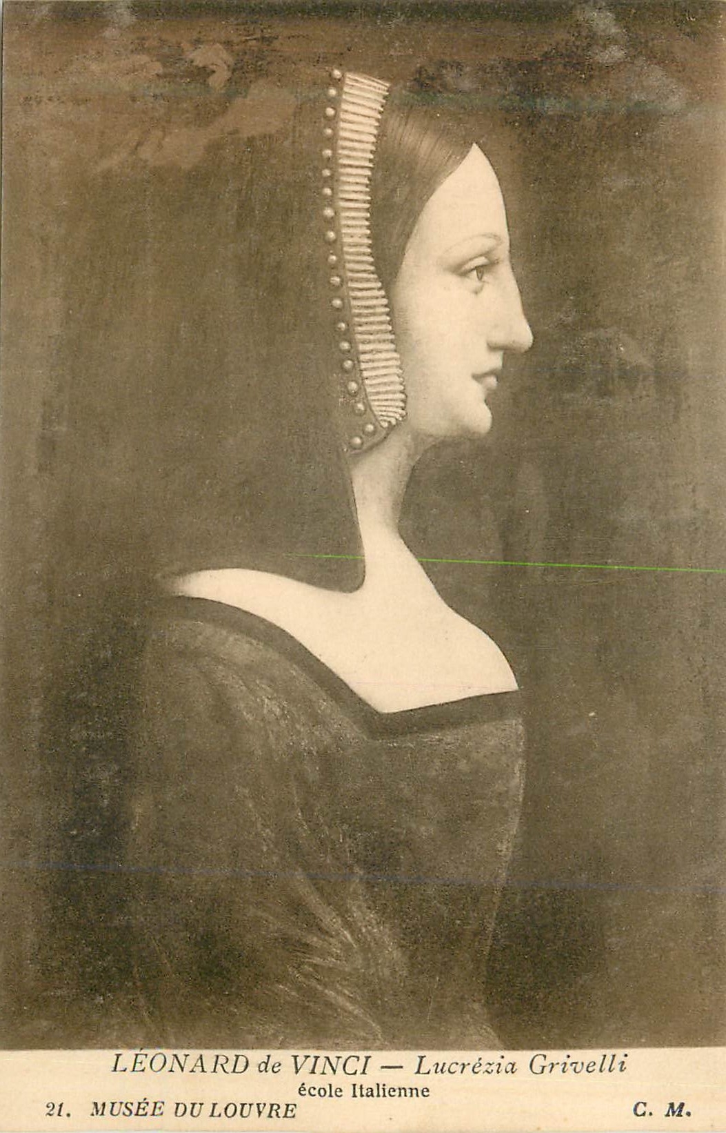CPA Leonard de vinci lucrezia grivelli ecole italienne 21 musee du louvre