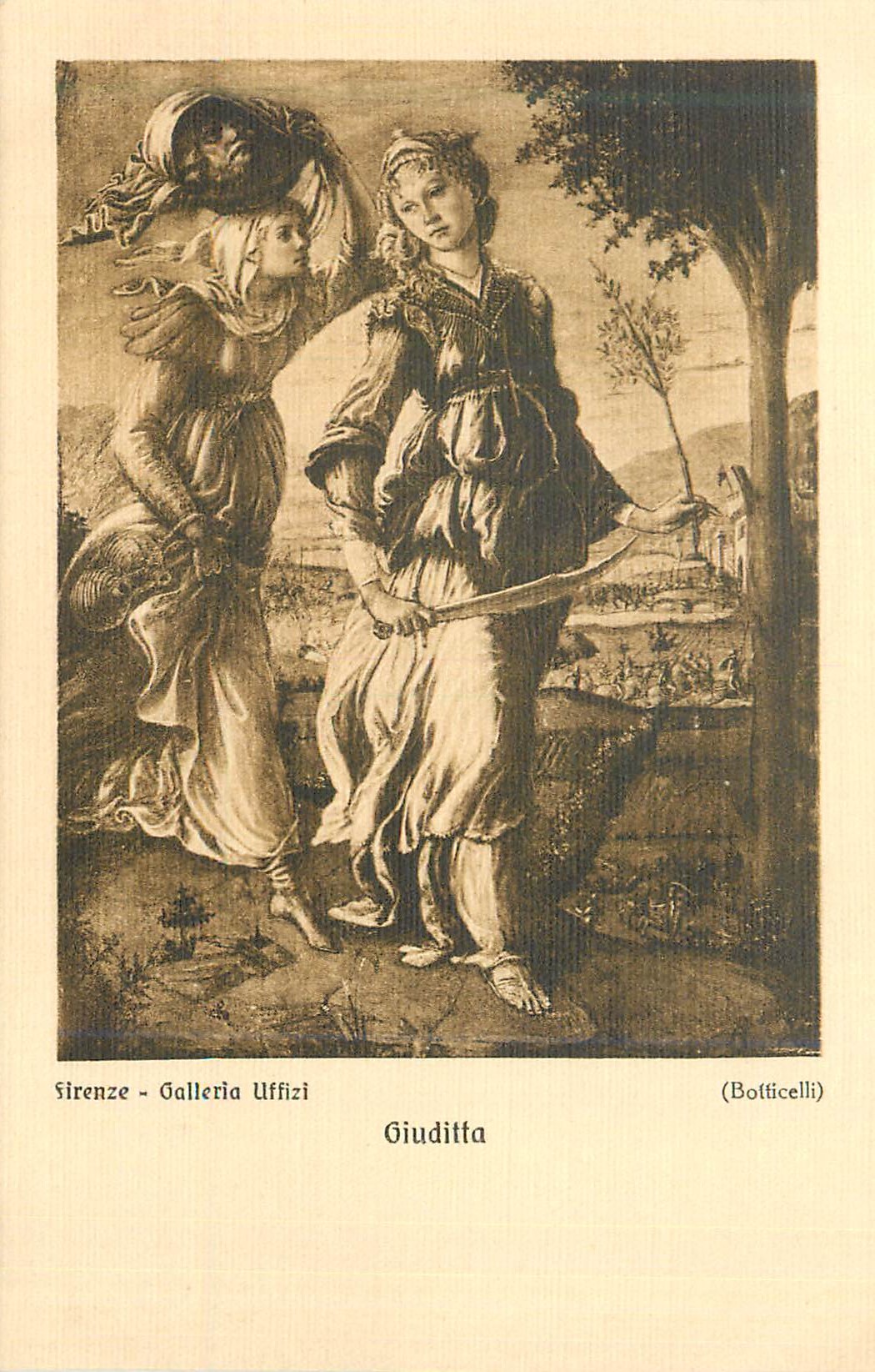 CPA Firenze galleria uffizi giudita