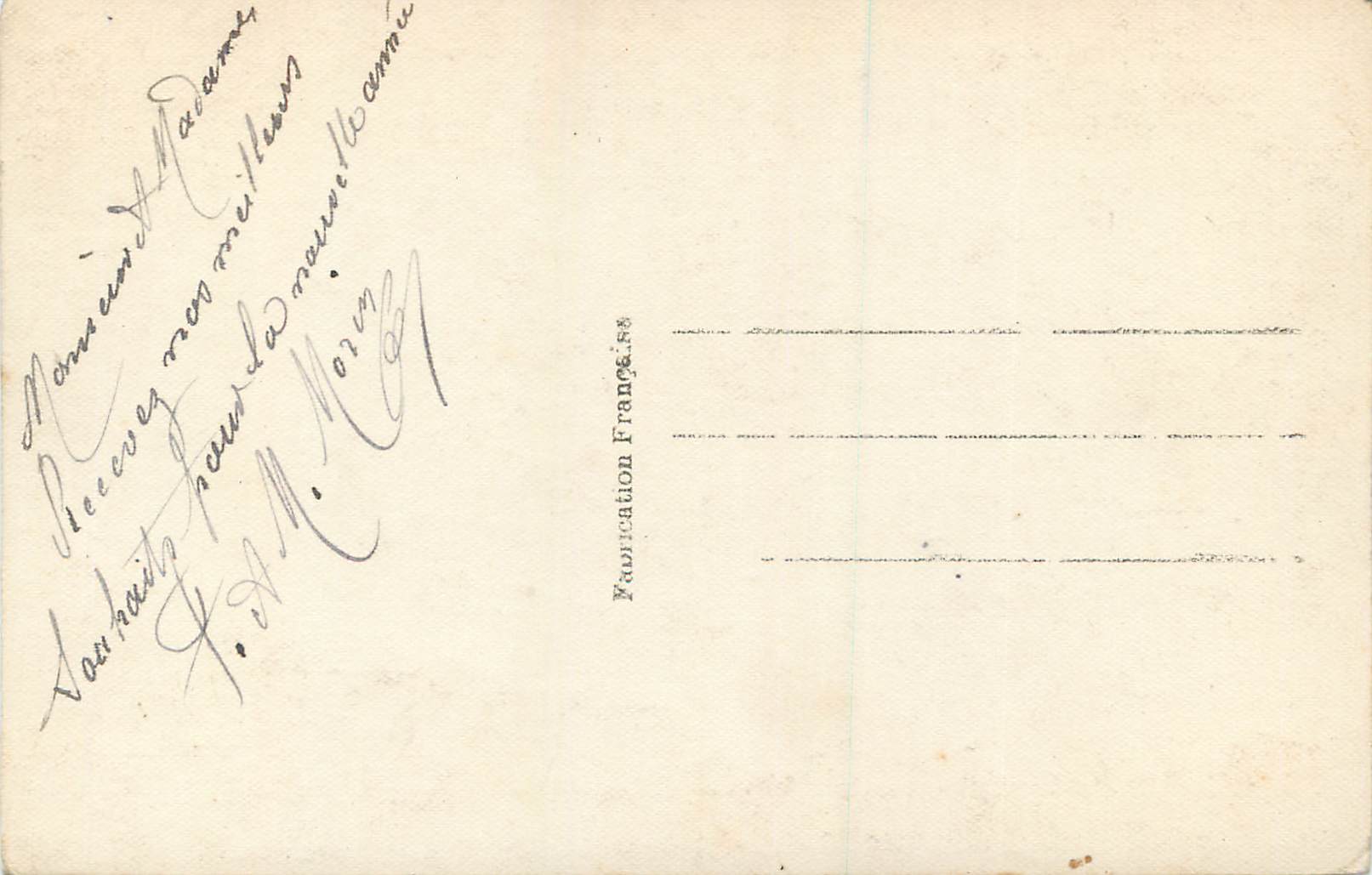 CPA Bonne annee — Verso