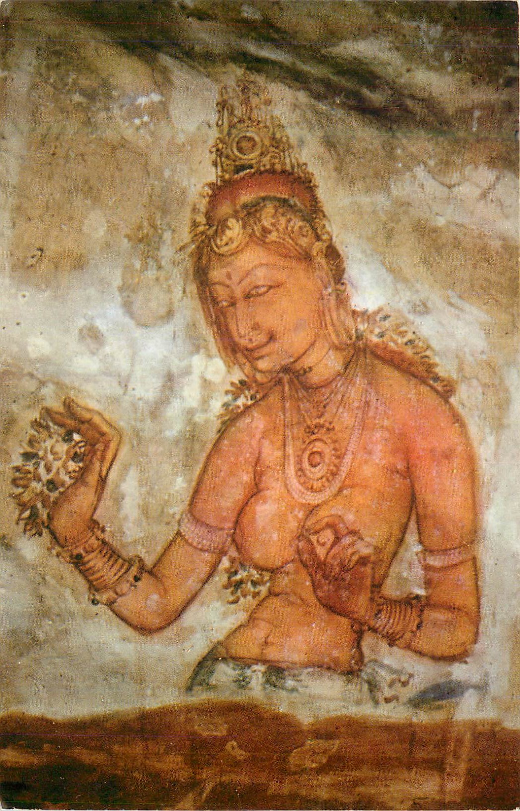 CPM Cp 65 1500 year old fresco at sigiriya ceylon