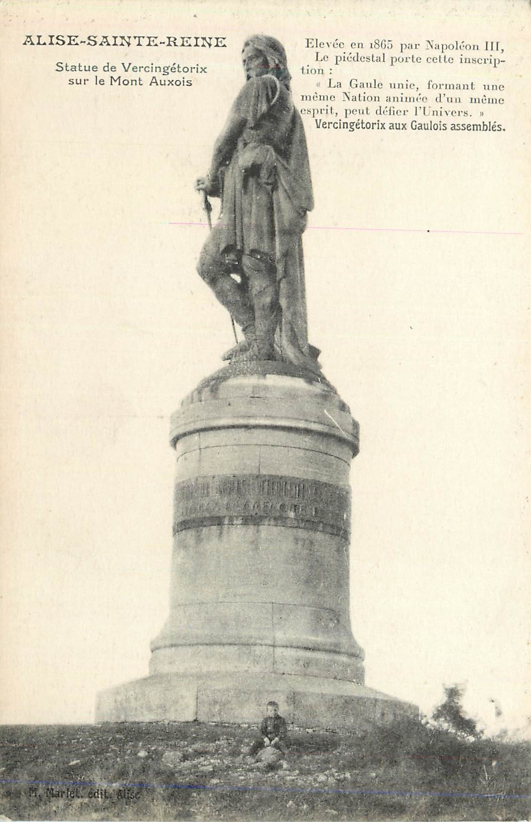 CPA Alise sainte reine statue de vercingetorix sur le mont auxois 