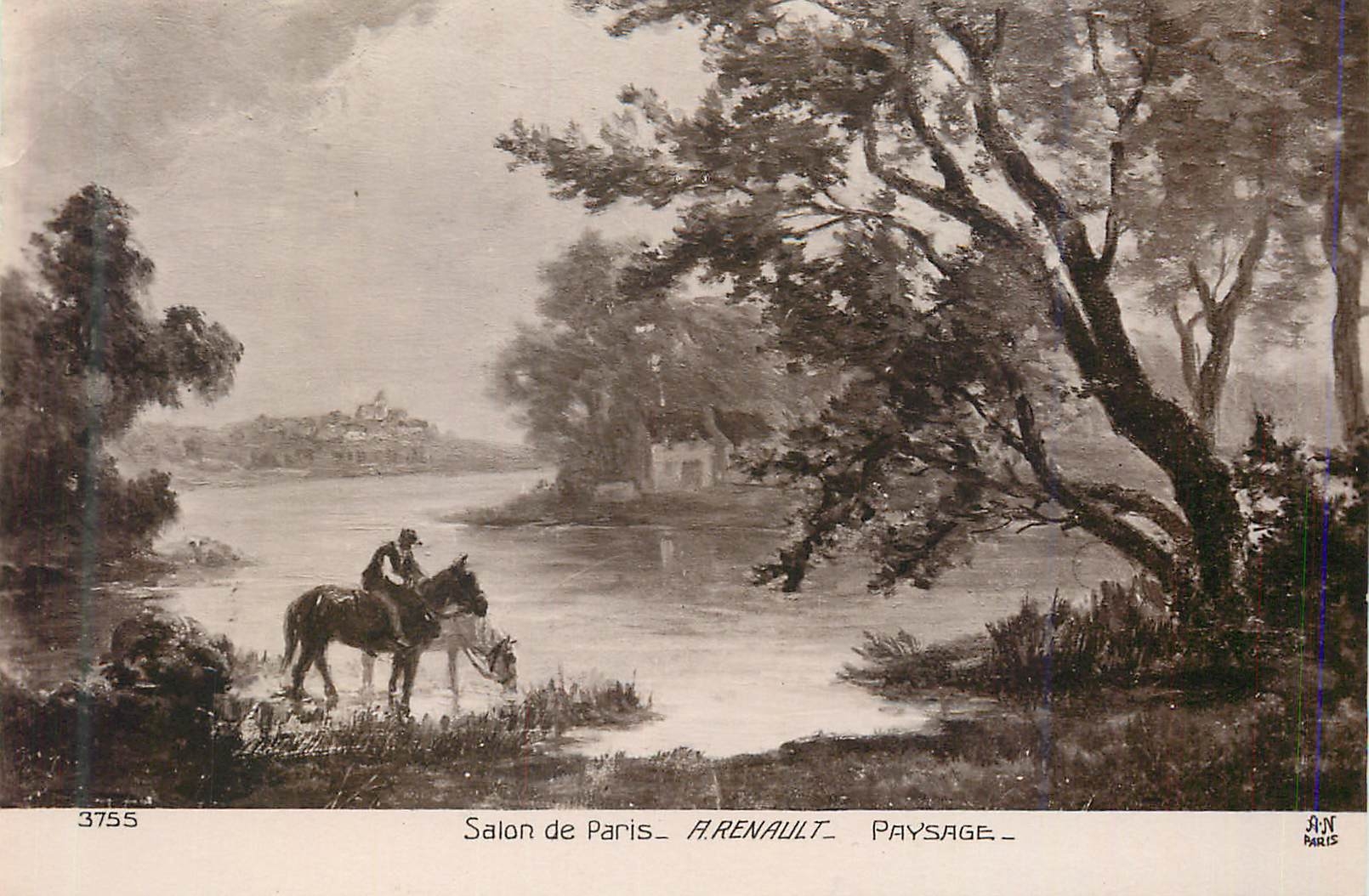 CPA 3755 salon de paris a renault paysage 