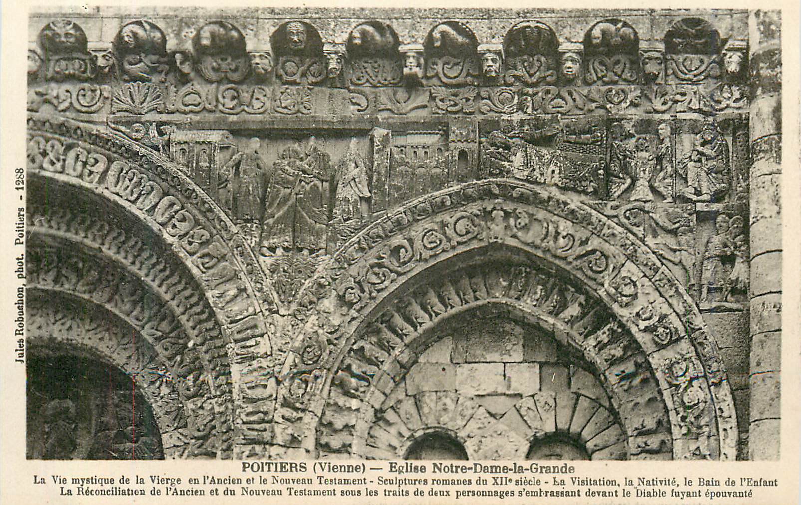 Poitiers (Vienne) — Église Notre-Dame-la-Grande — Sculptures romanes du XIIe siècle