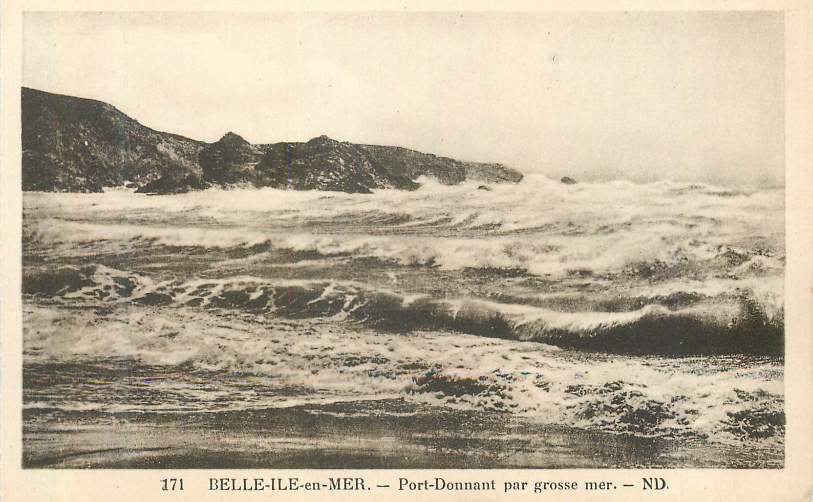 Belle-Île-en-Mer — Port-Donnant par grosse mer — ND.