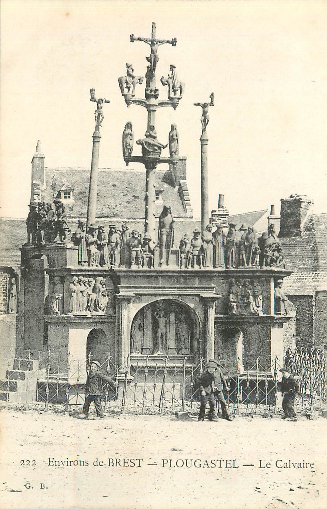 CPA 222 environs de brest plougastel le calvaire
