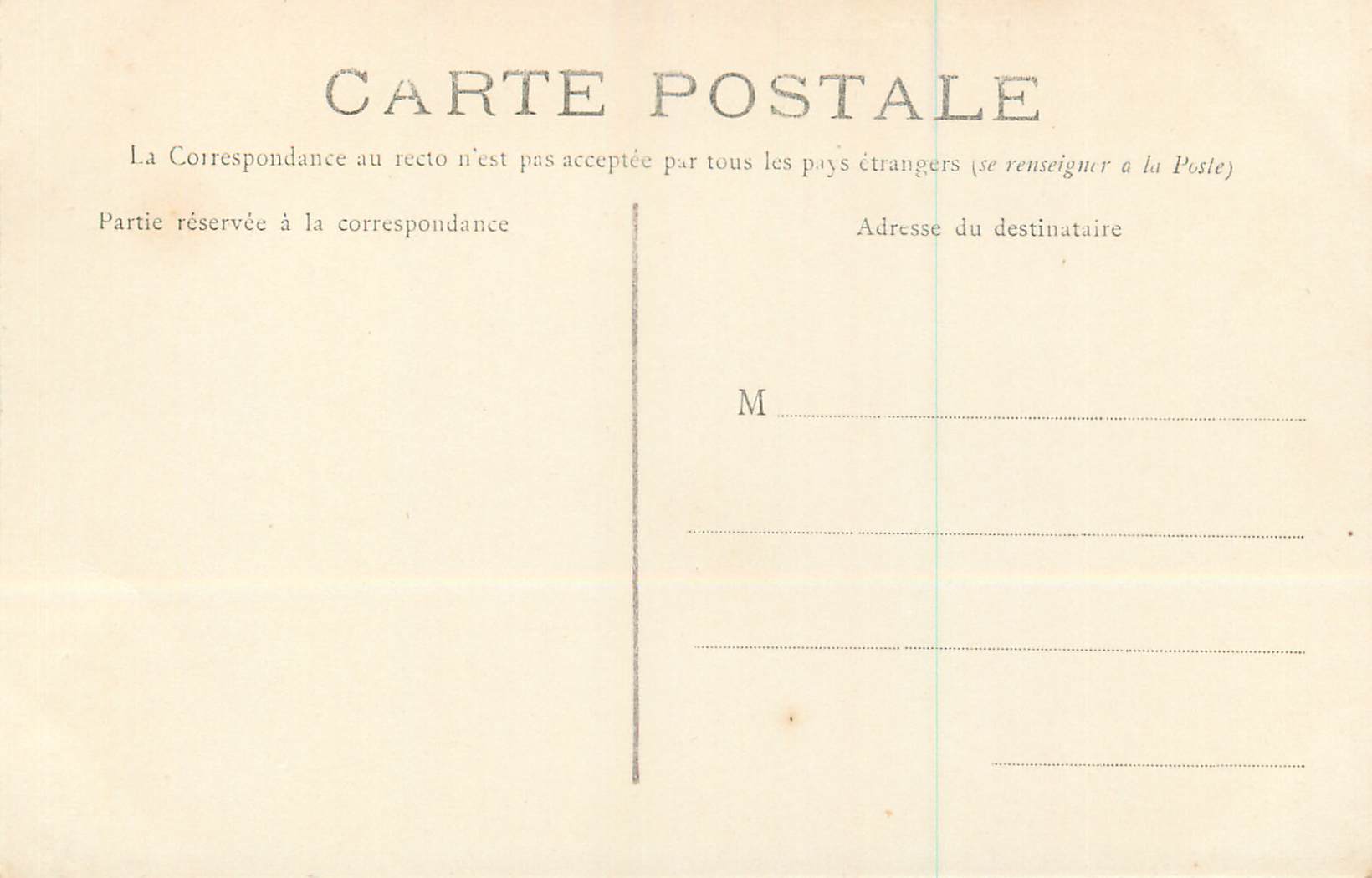 CPA 187 brest fosses du chateau — Rückseite