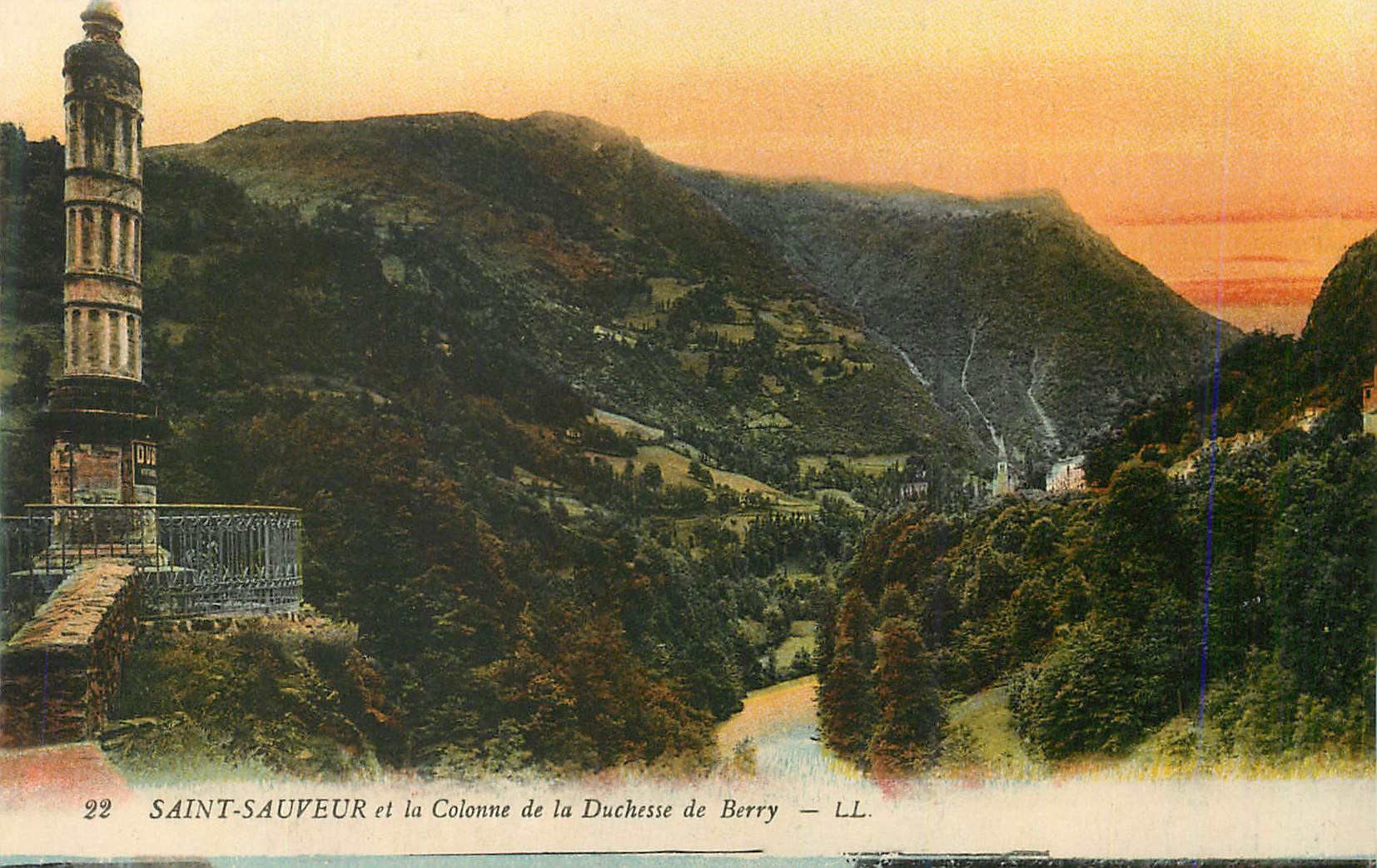 CPA 22 saint sauveur et la colonne de la duchesse de berry