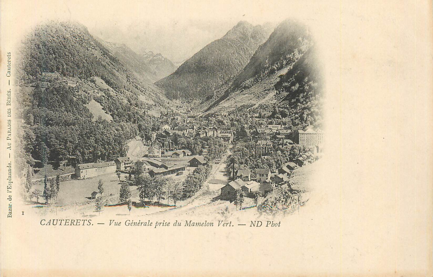 CPA Cauterets vue generale prise du mamelon vert