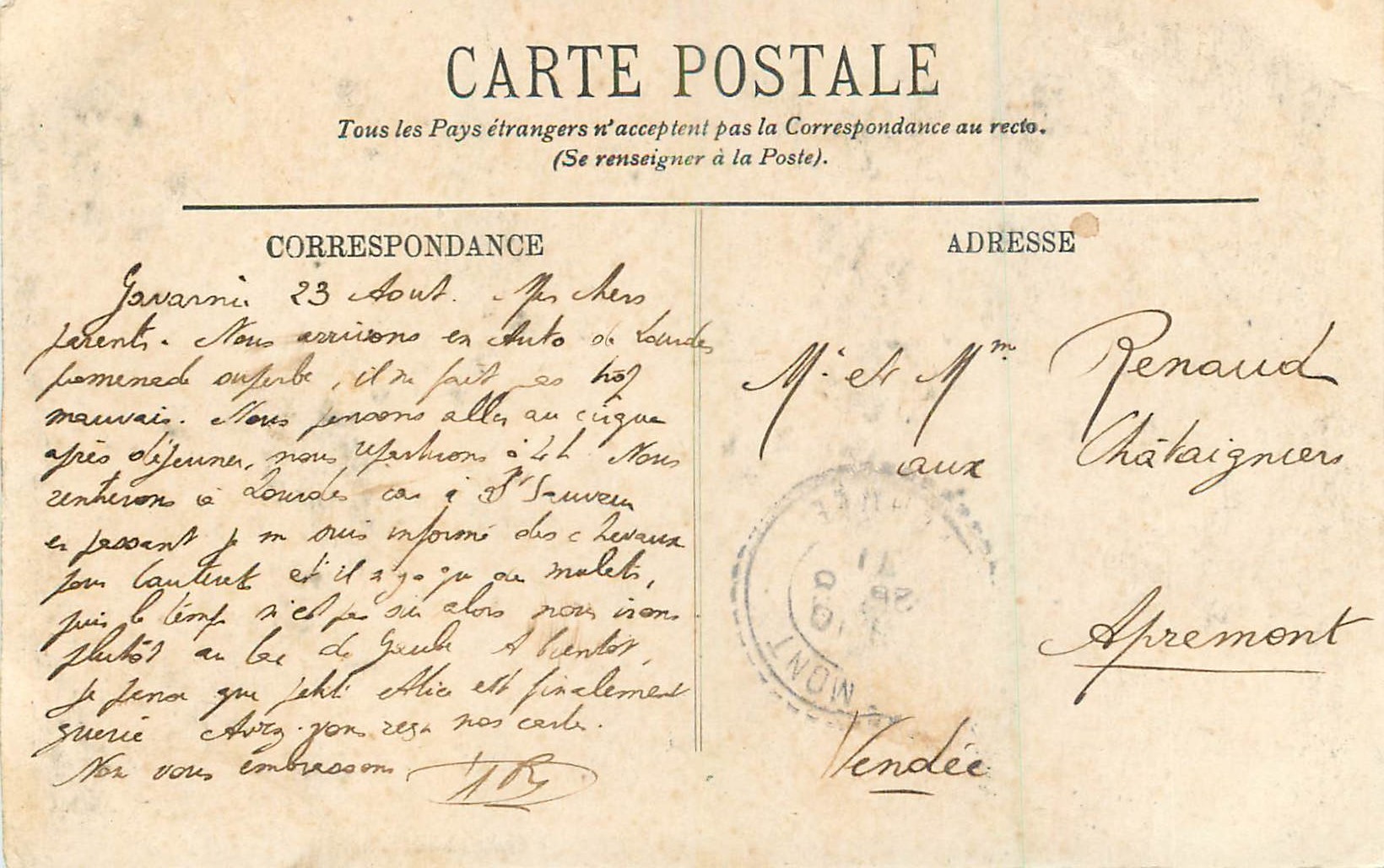 CPA 40 le cirque de gavarnie ou des echelles sarradets les troi soeurs — Rückseite