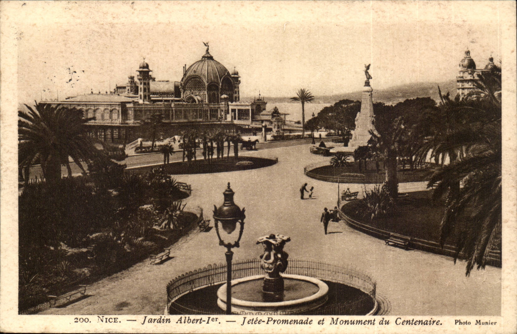 Nice - Jardin Albert 1 - Jetee promenade et Monument du Centenaire CPA 