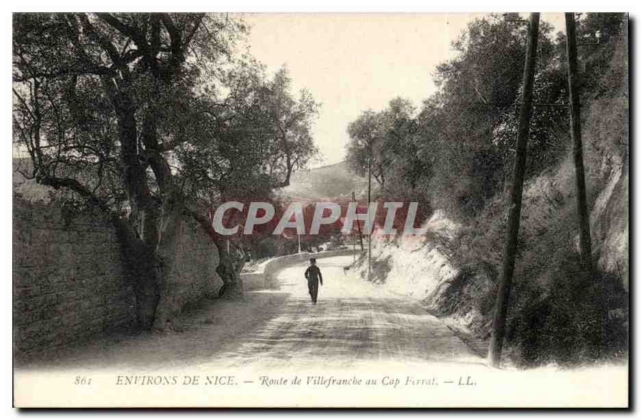 Environs de Nice - Route de Villefranche au Cap Ferrat - CPA 