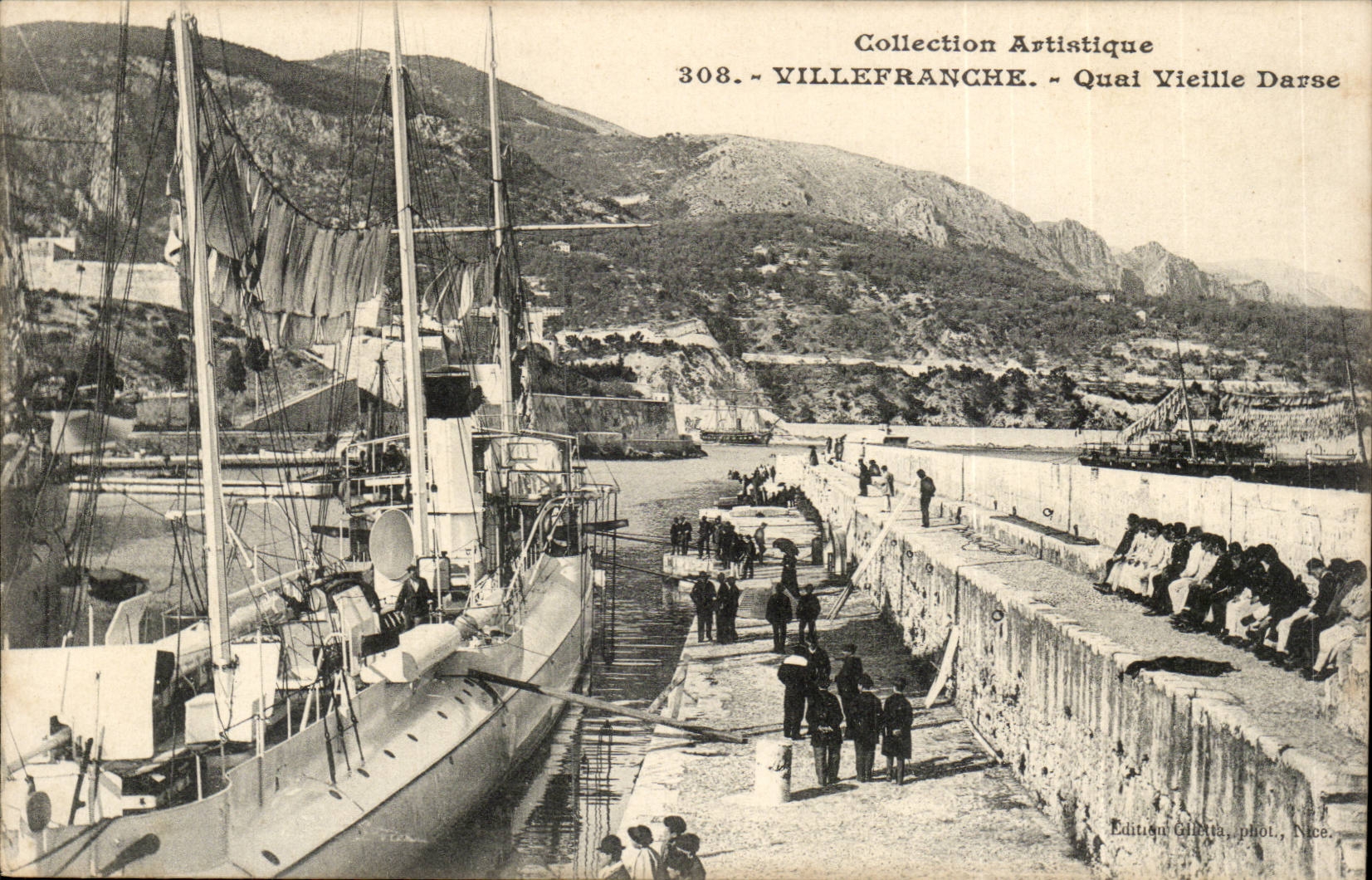 Villefranche - Quai Vieille Darse — Art Collection n°308 — Gilletta Edition, photo Nice