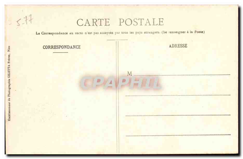 Villefranche - Quai Vieille Darse — Art Collection n°308 — Gilletta Edition, photo Nice — Back
