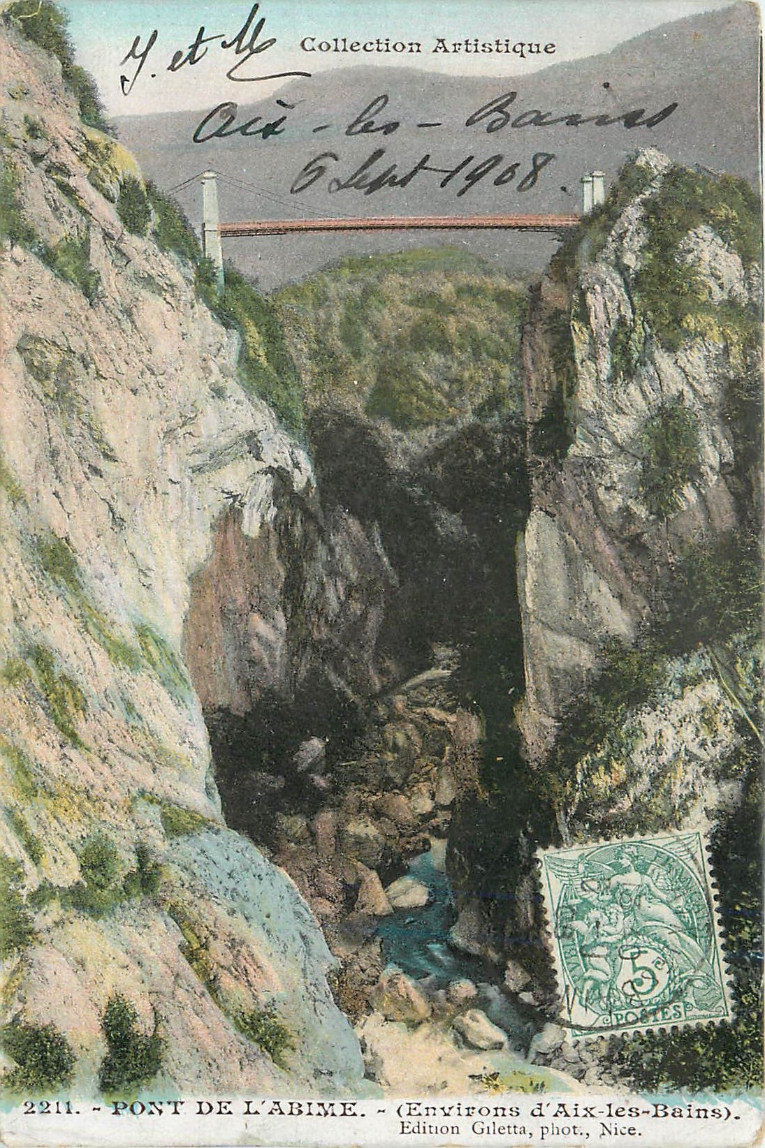 CPA Pont de l Abime Evirons d Aix les Bains 