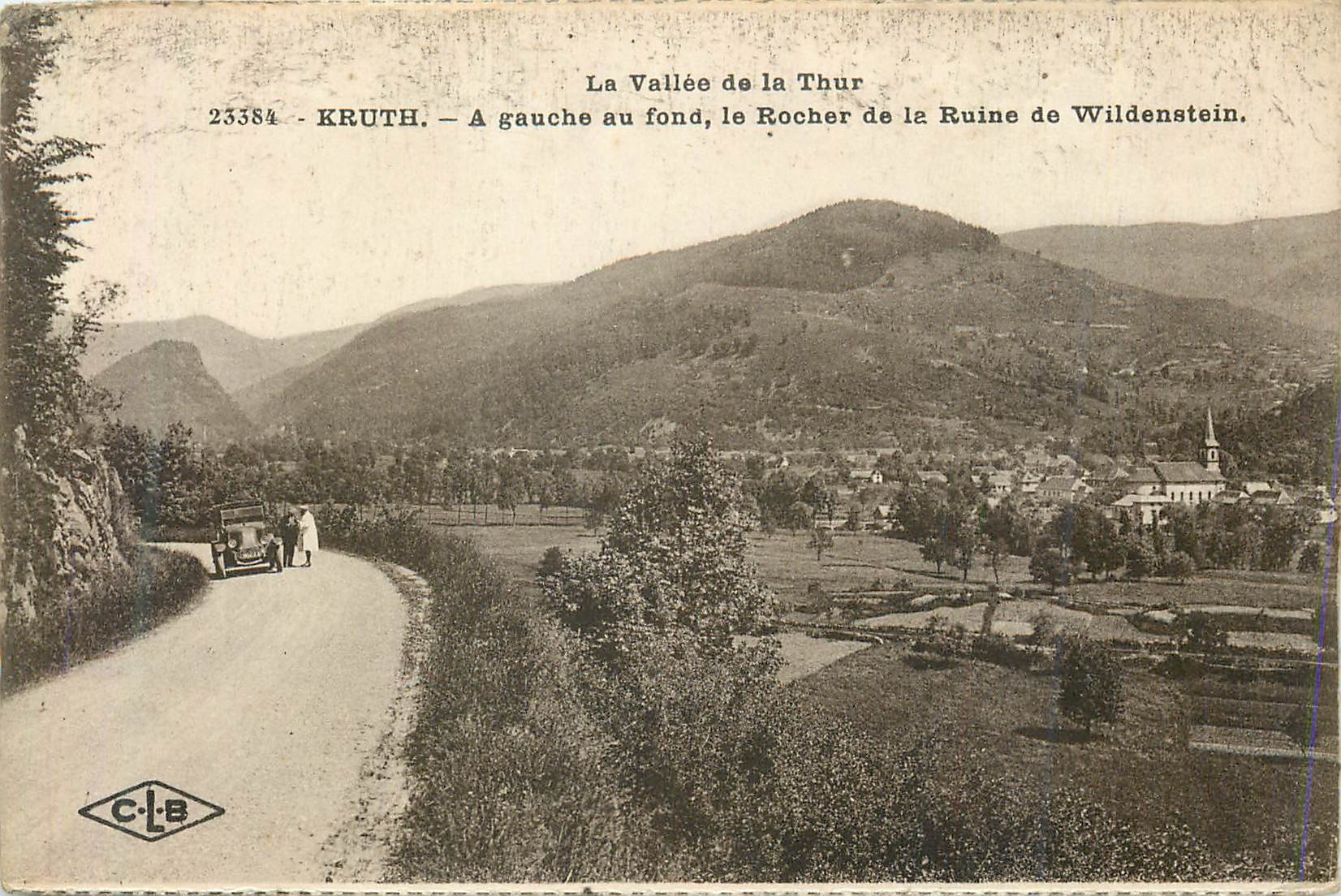CPA Kruth A gauche au fond le Rocher de la Ruine de Wildenstein 