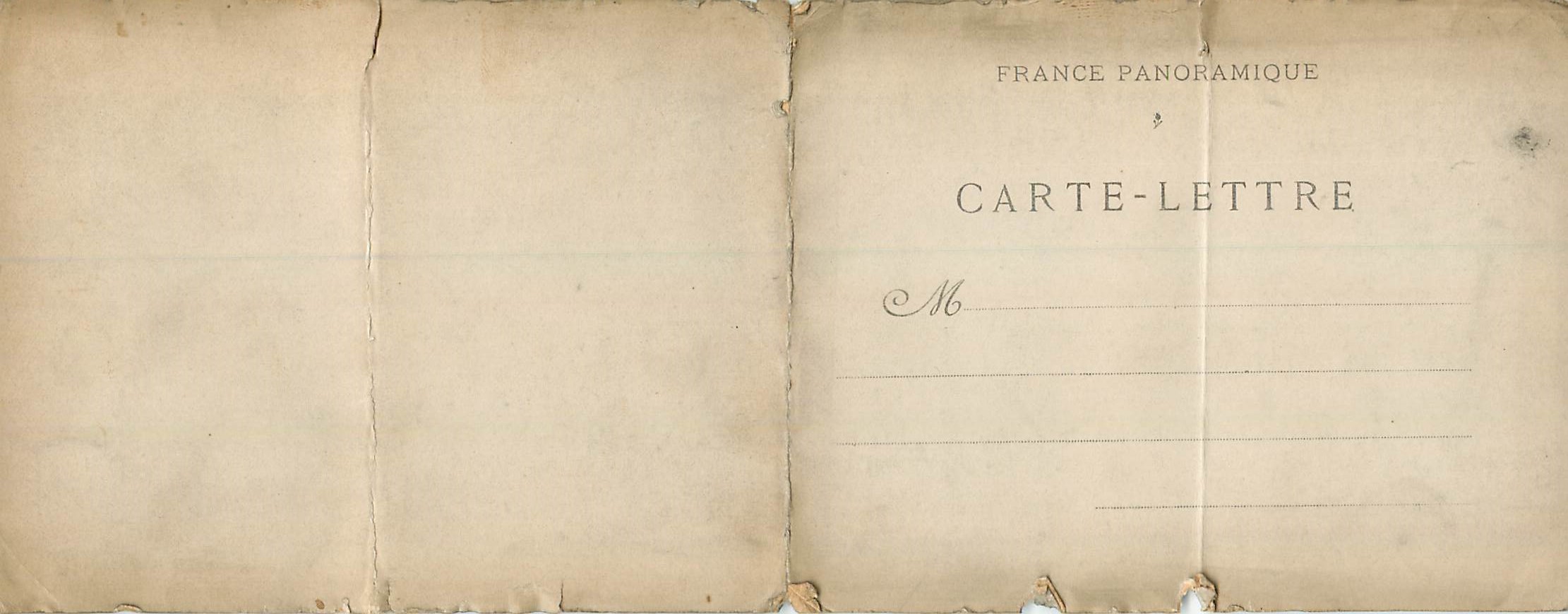 CARTE DOUBLE Versailles — Verso