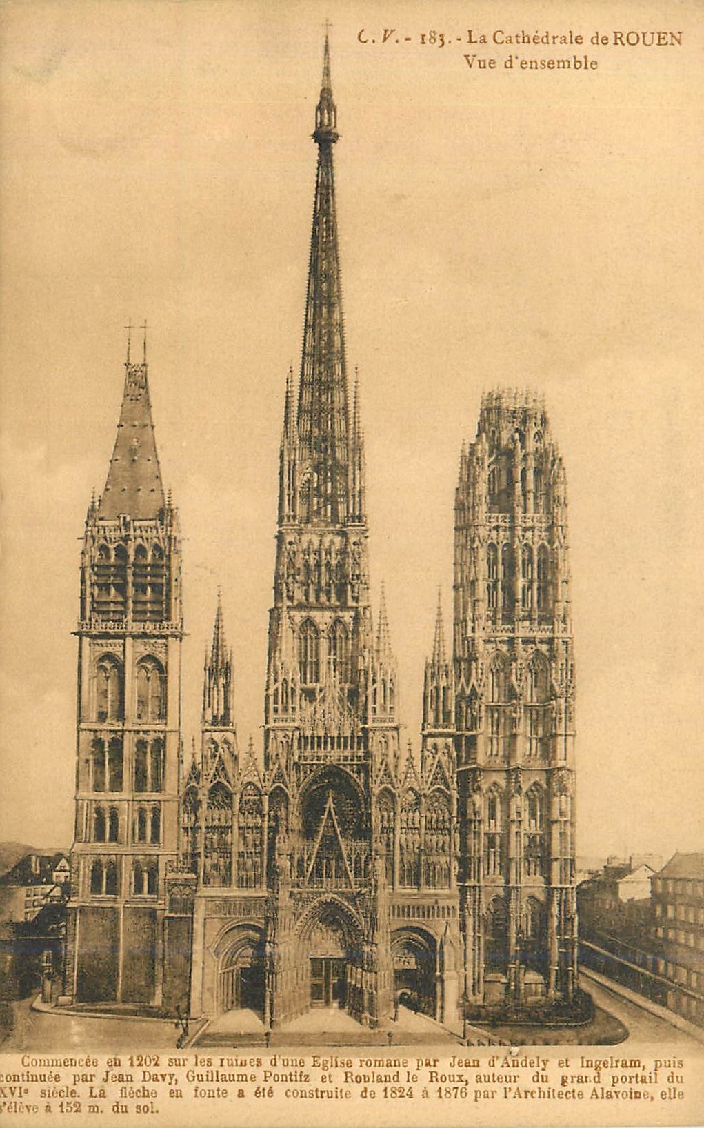 CPA La Cathedrale de Rouen Vue d ensemble 