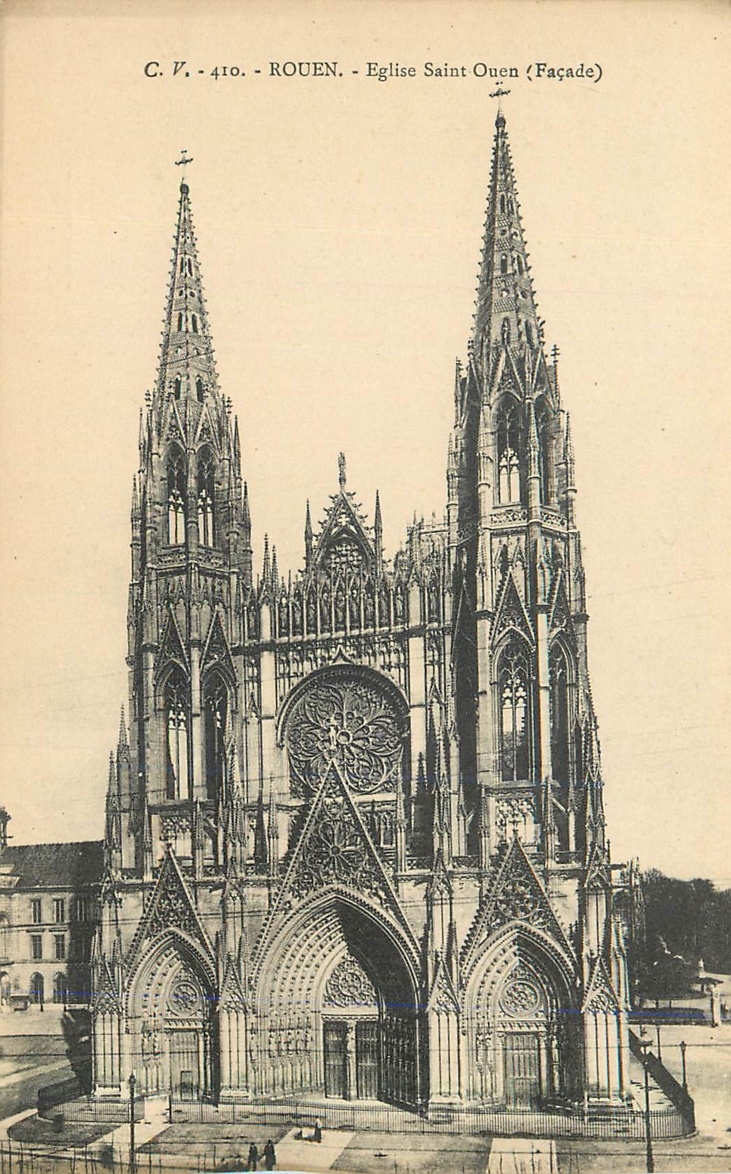 CPA Rouen Eglise Saint Ouen Facade 
