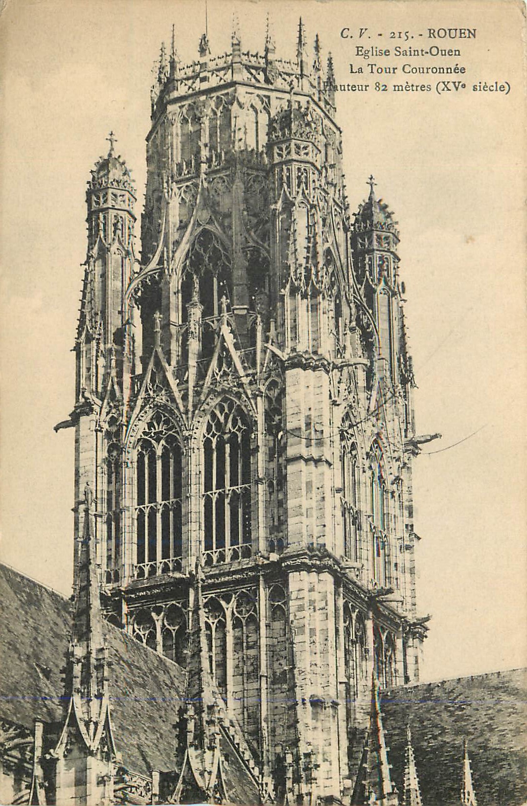 CPA Rouen Eglise Saint Ouen La Tour Couronnee 