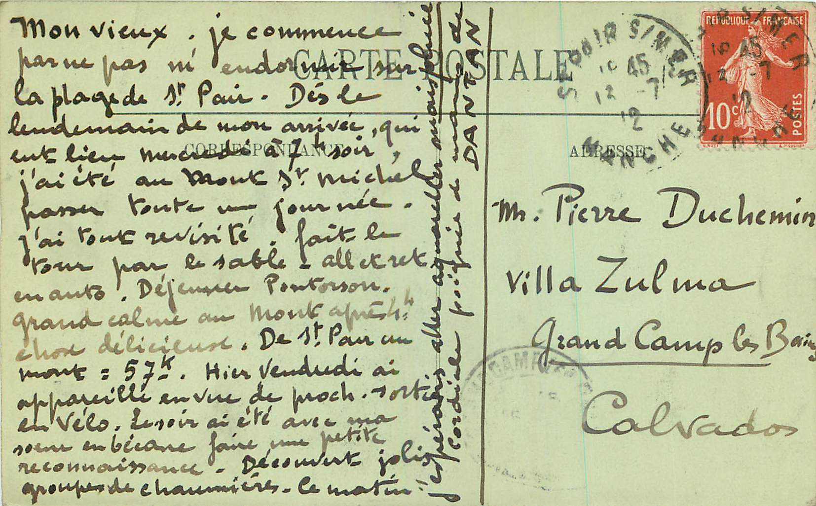 Le Mont Saint-Michel — La Basilique — L'Abside — DANTAN n°53 — Verso
