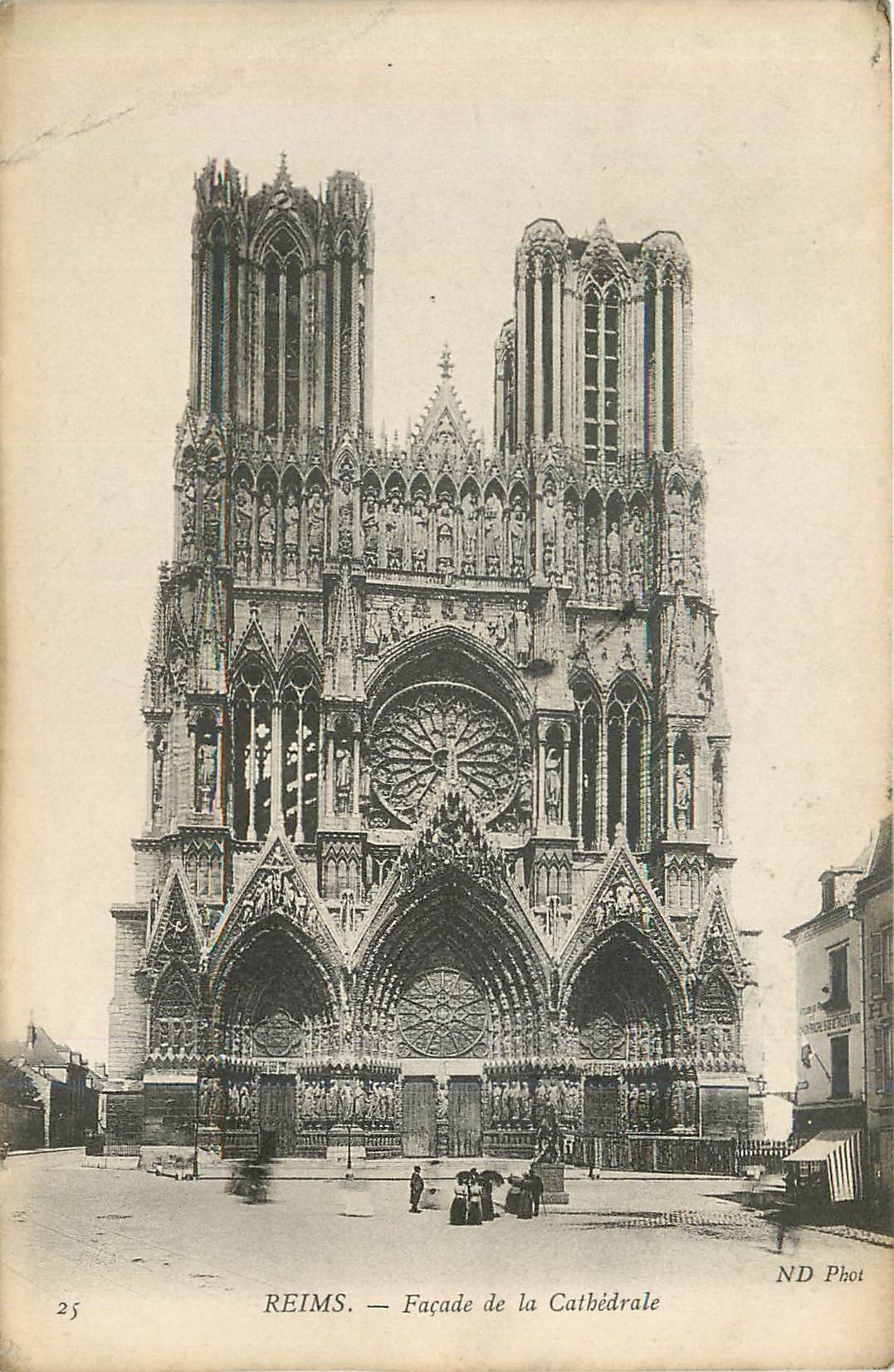 Reims — Façade de la Cathédrale — ND Phot