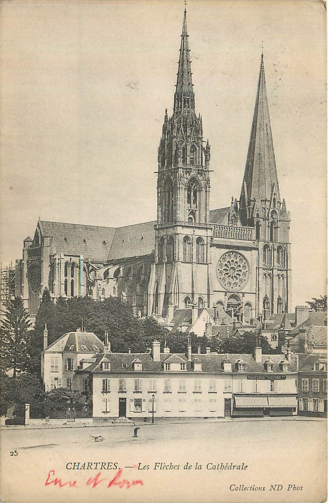CPA Chartres Les Fleches de la Cathedrale 