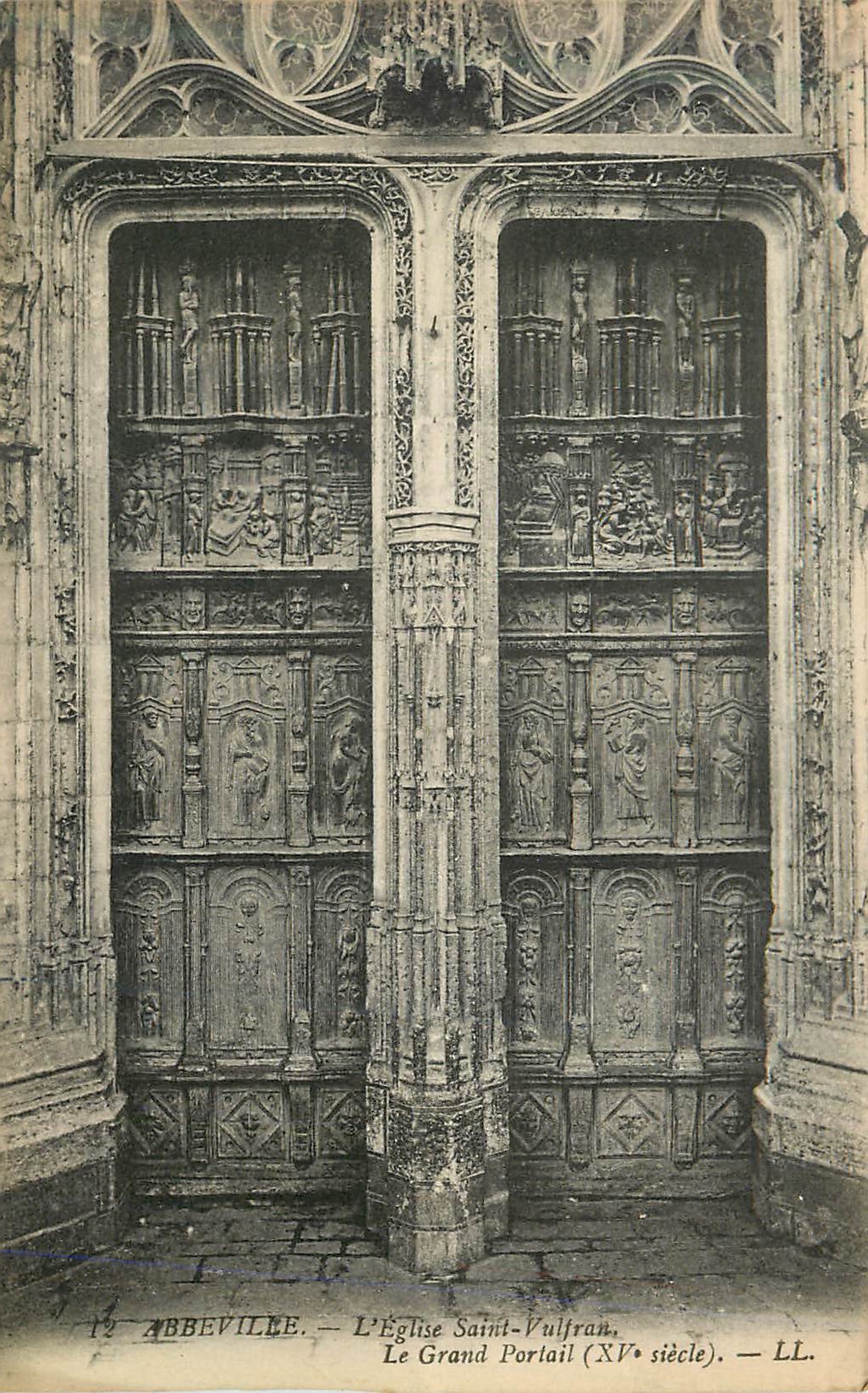 Abbeville — L'Église Saint-Vulfran, Le Grand Portail (XVe siècle) — LL.
