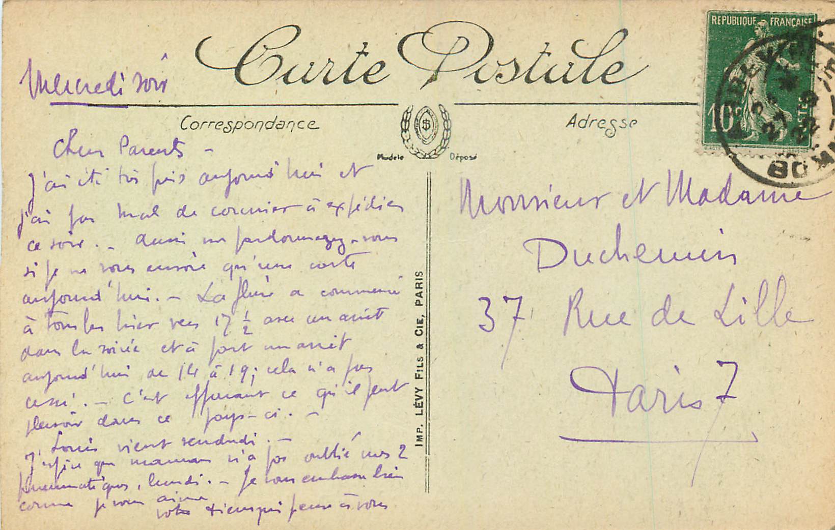 CPA Abbeville L Eglise Saint Vulfran Detail du Portail  — Rückseite