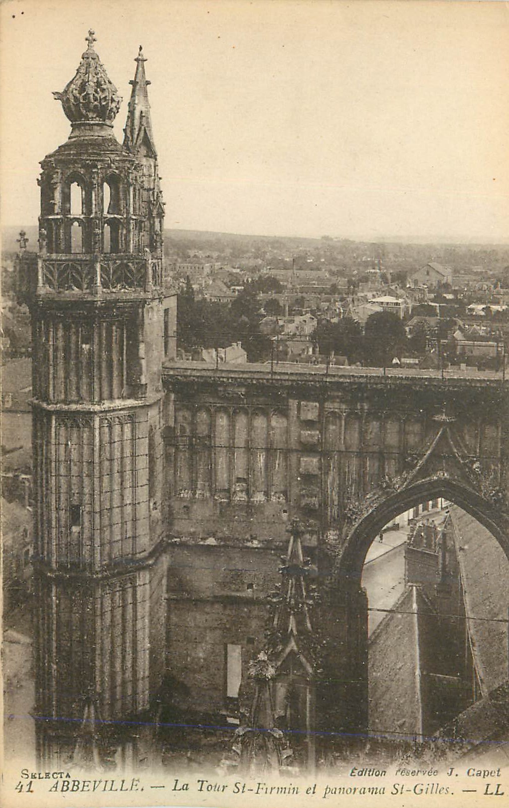 CPA Abbeville La Tour St Firmin et panorama St Gilles 