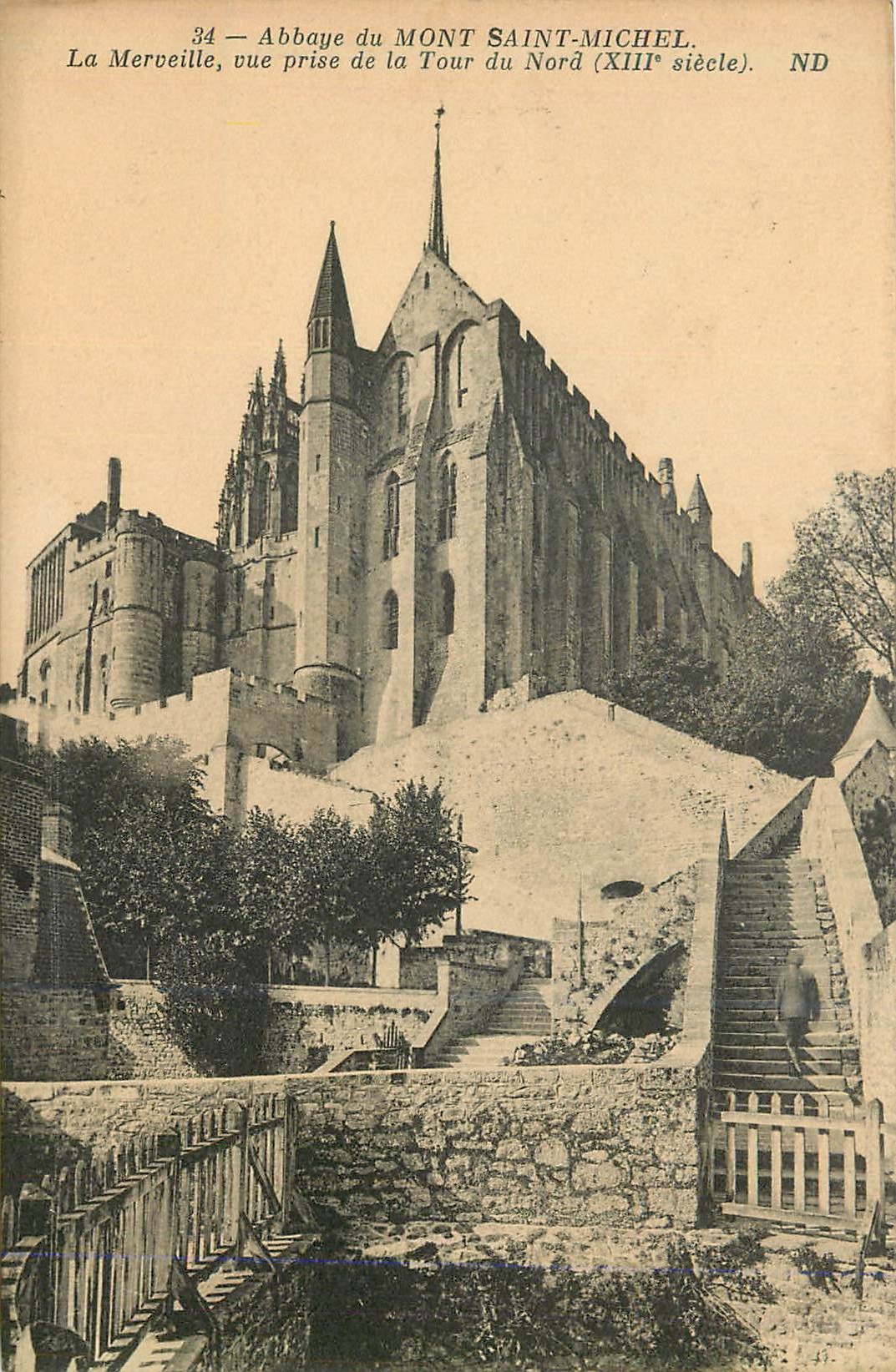 CPA Abbaye de Mont Saint Michel La Merveille vue prise de la Tour du Nord 