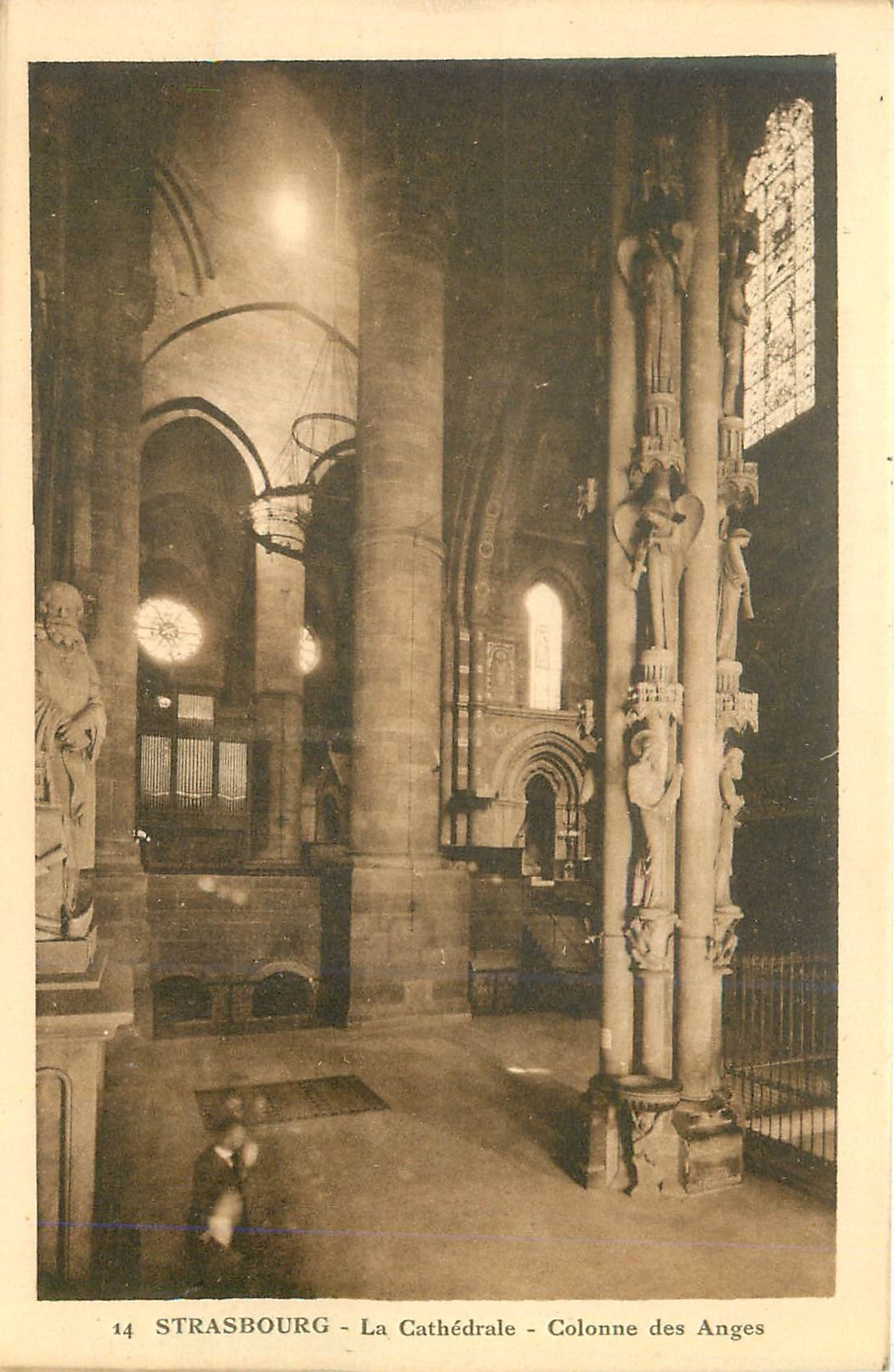 CPA Strasbourg La Cathedrale Colonne des Anges 