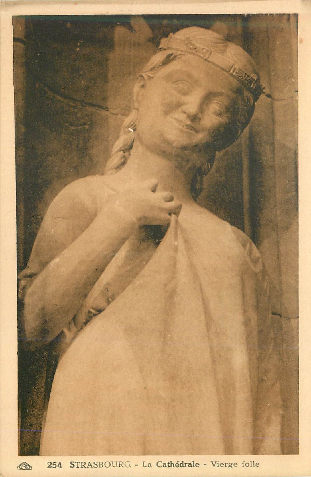 CPA Strasbourg La Cathedrale Vierge folle 
