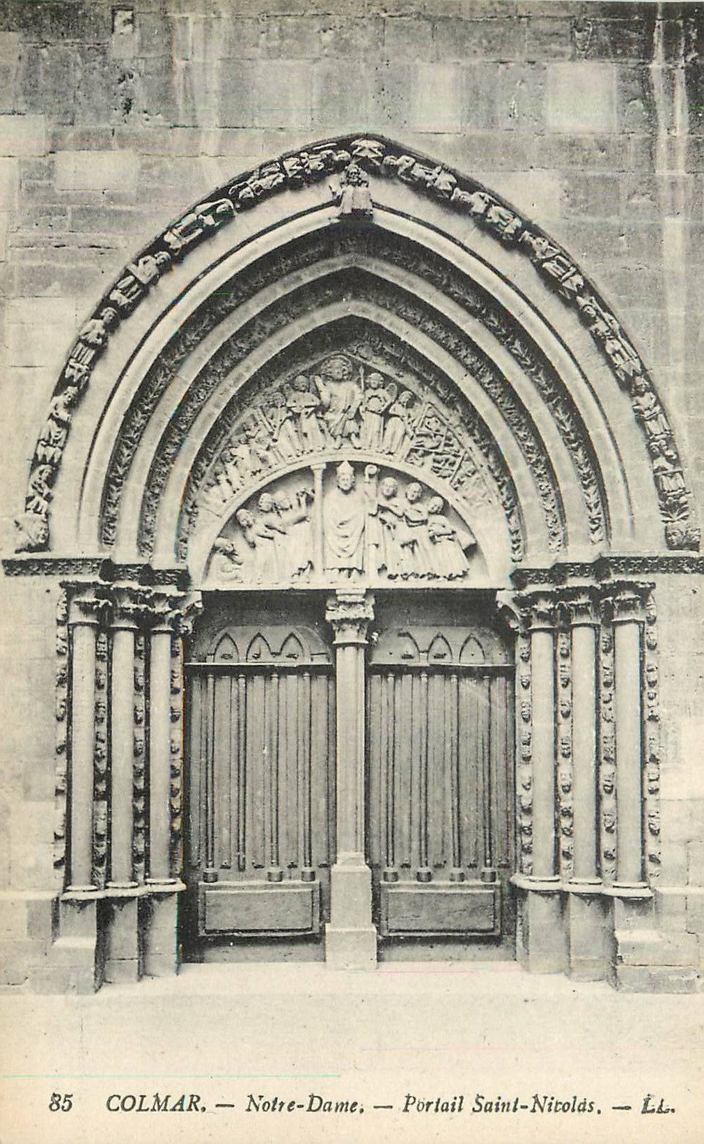 CPA Colmar Notre Dame Portail Saint Nicolas 