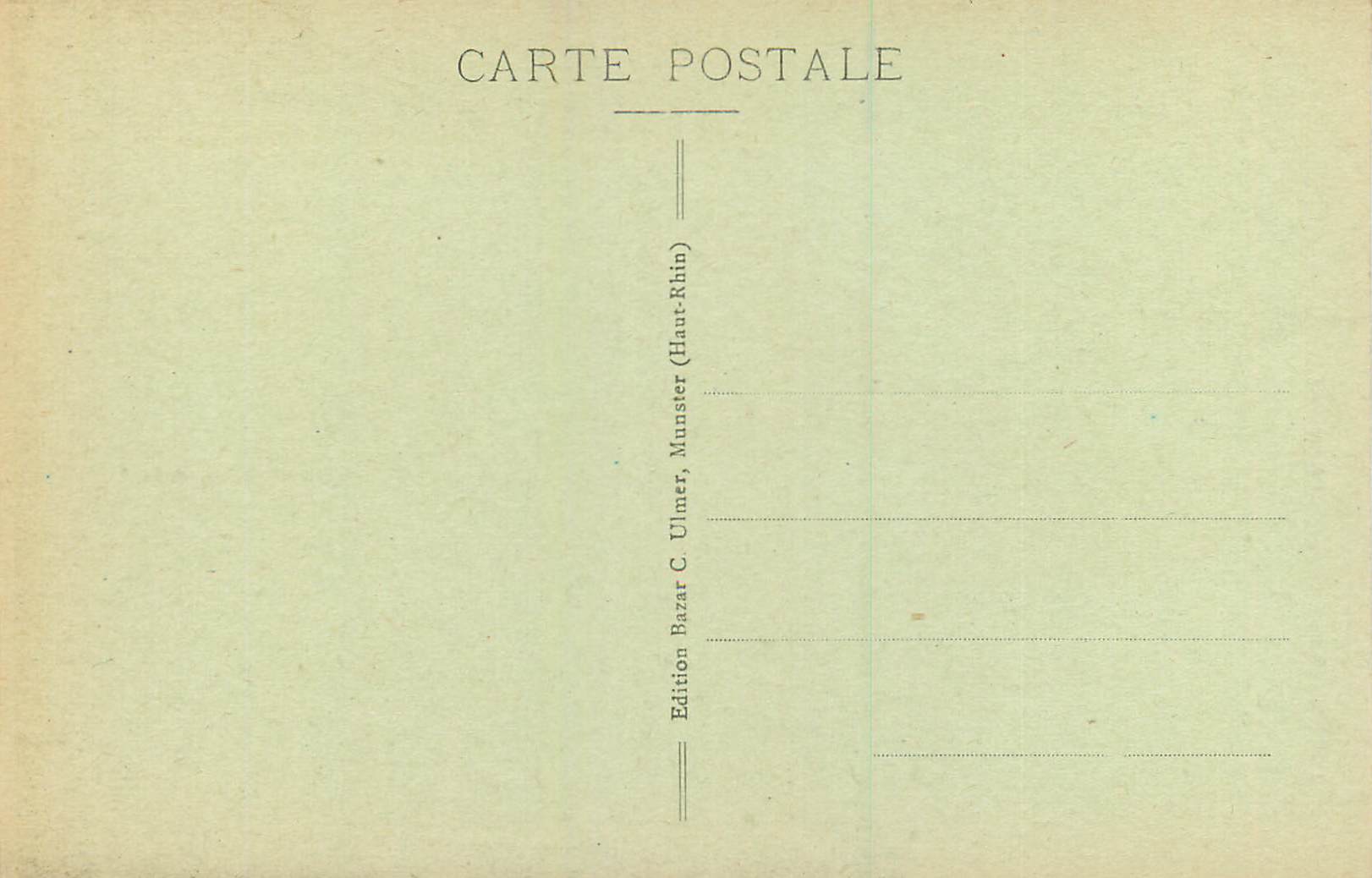 CPA Munster Haut Rhin L Eglise Protestante  — Back