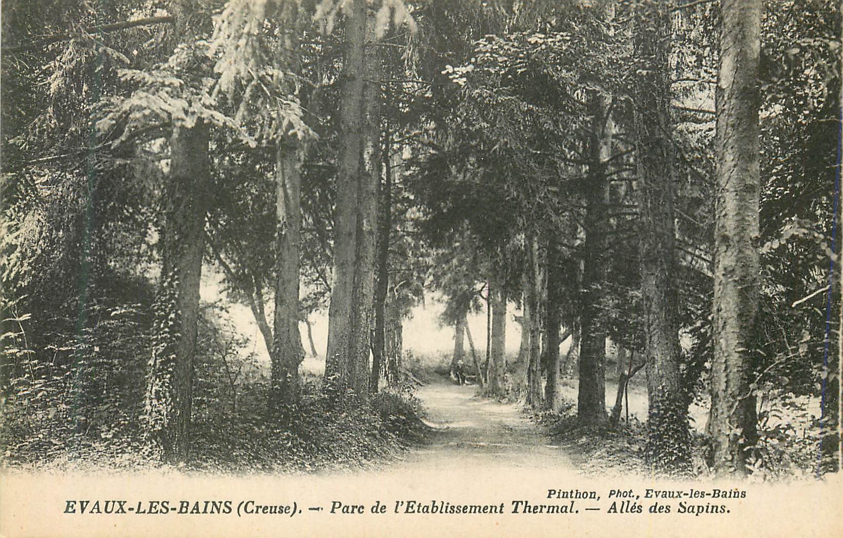 EVAUX-LES-BAINS (Creuse) — Parc de l'Établissement Thermal — Allées des Sapins — Pinthon, Phot. EVAUX-LES-BAINS