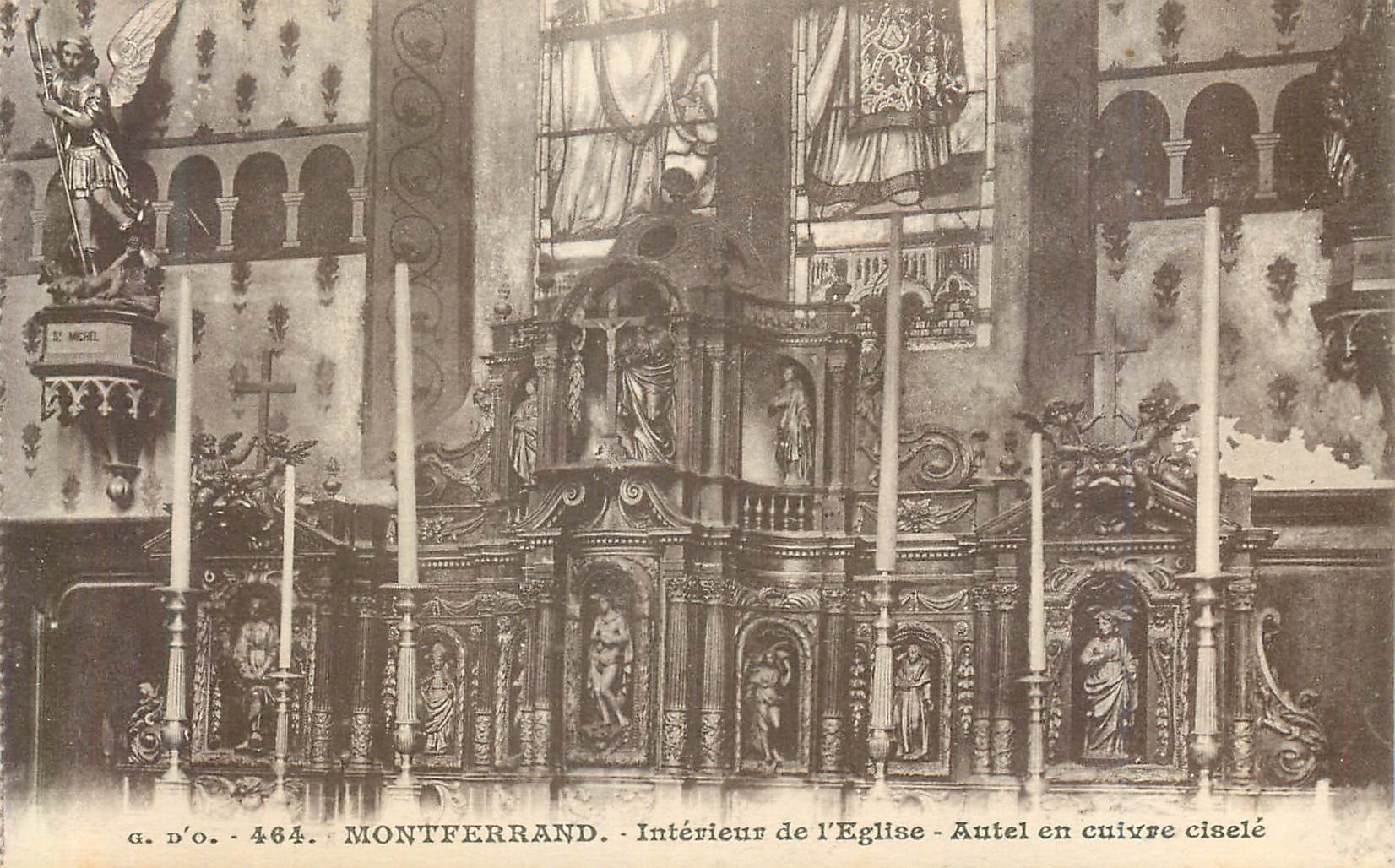 CPA Montferrand Interieur de l Eglise Autel en cuivre cisele 