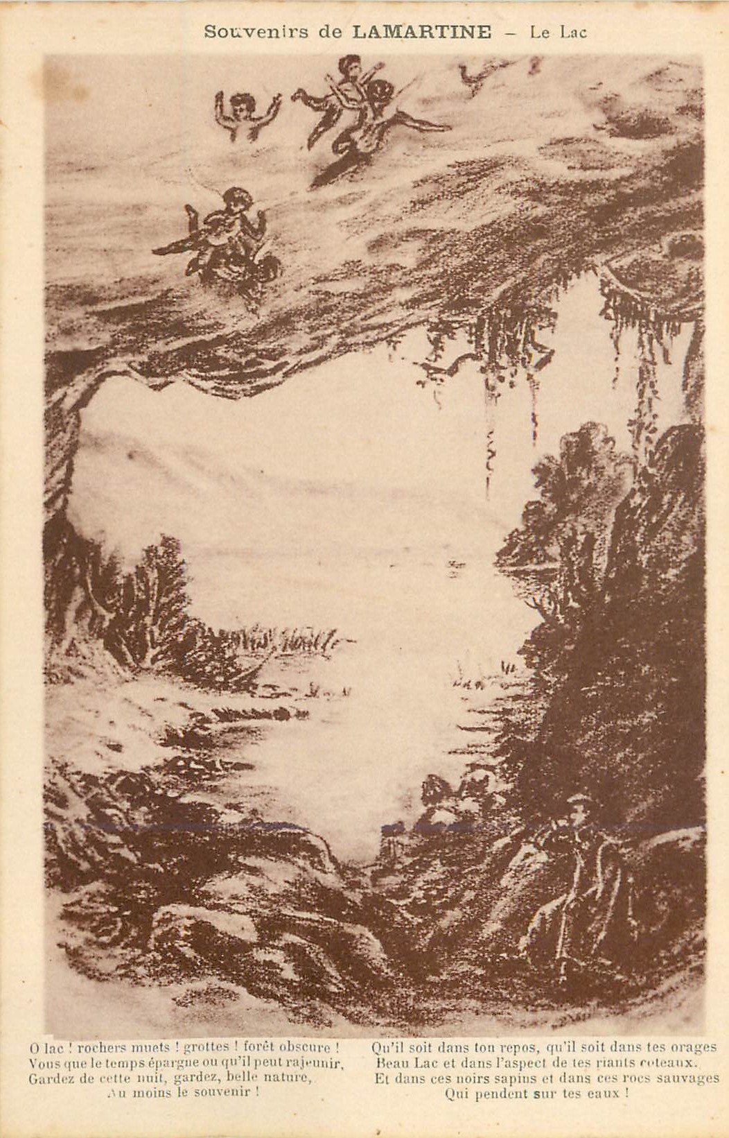 CPA Souvenir de Lamartine Le Lac 