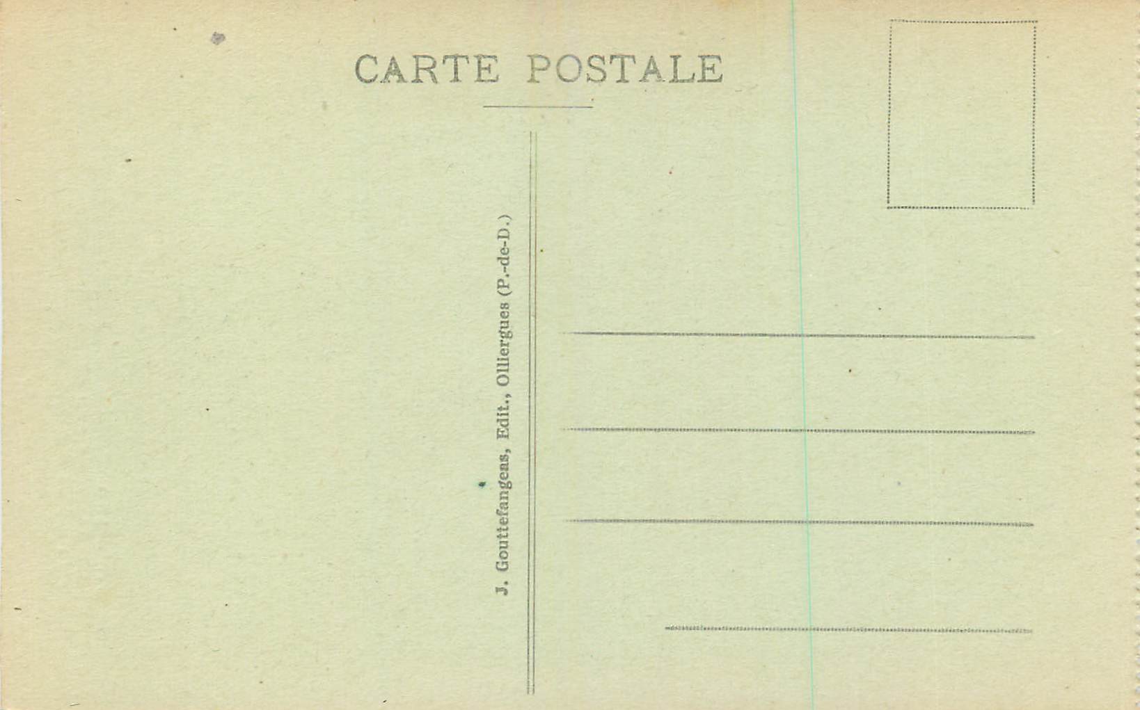 CPA Montferrand Cour et Escalier de l Hotel d Albiat et des Sires de Beaujeu  — Rückseite