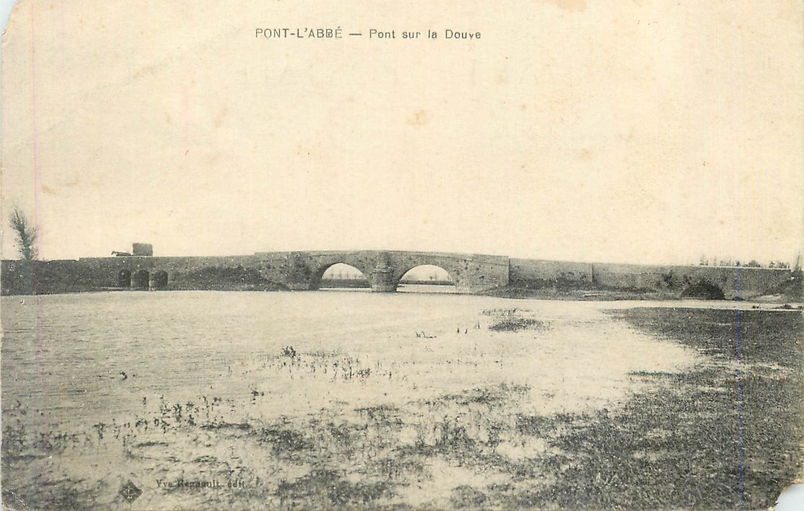 CPA Pont l Abbe Pont sur la Douve 