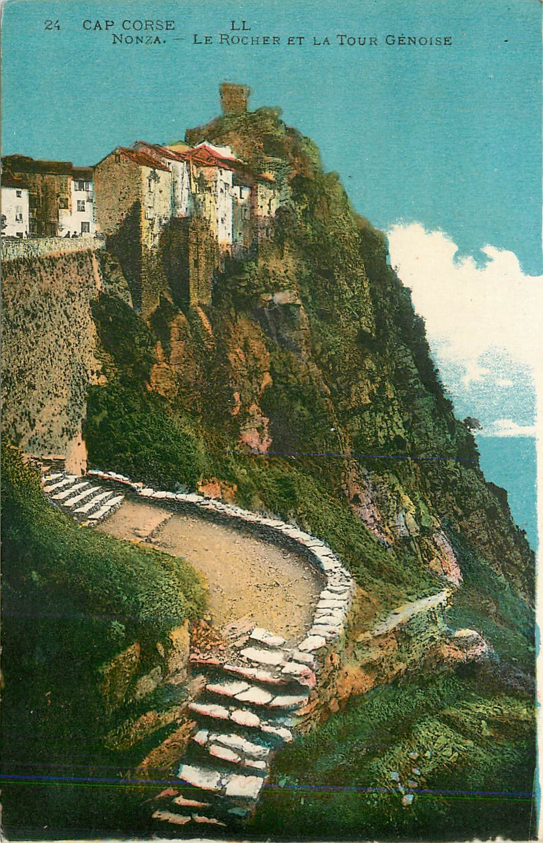 CPA Cap Corse Nonza Le rocher et la Tour Genoise 