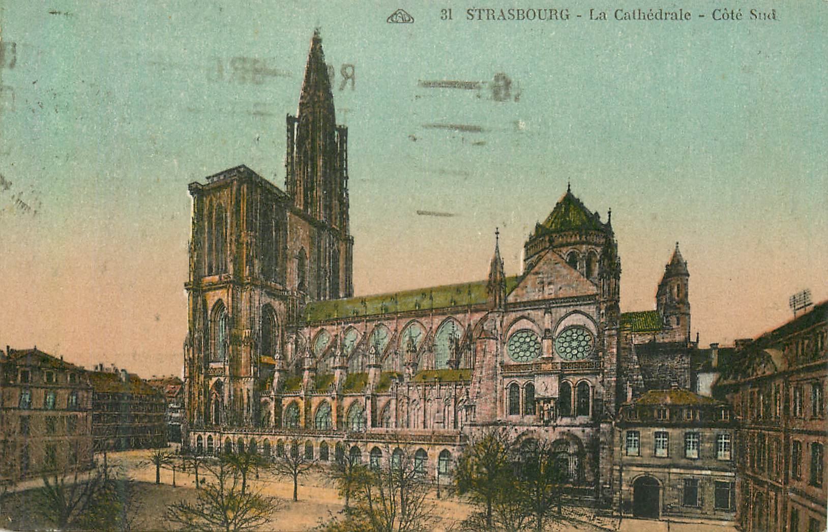 CPA Strasbourg La Cathedrale Cote Sud 