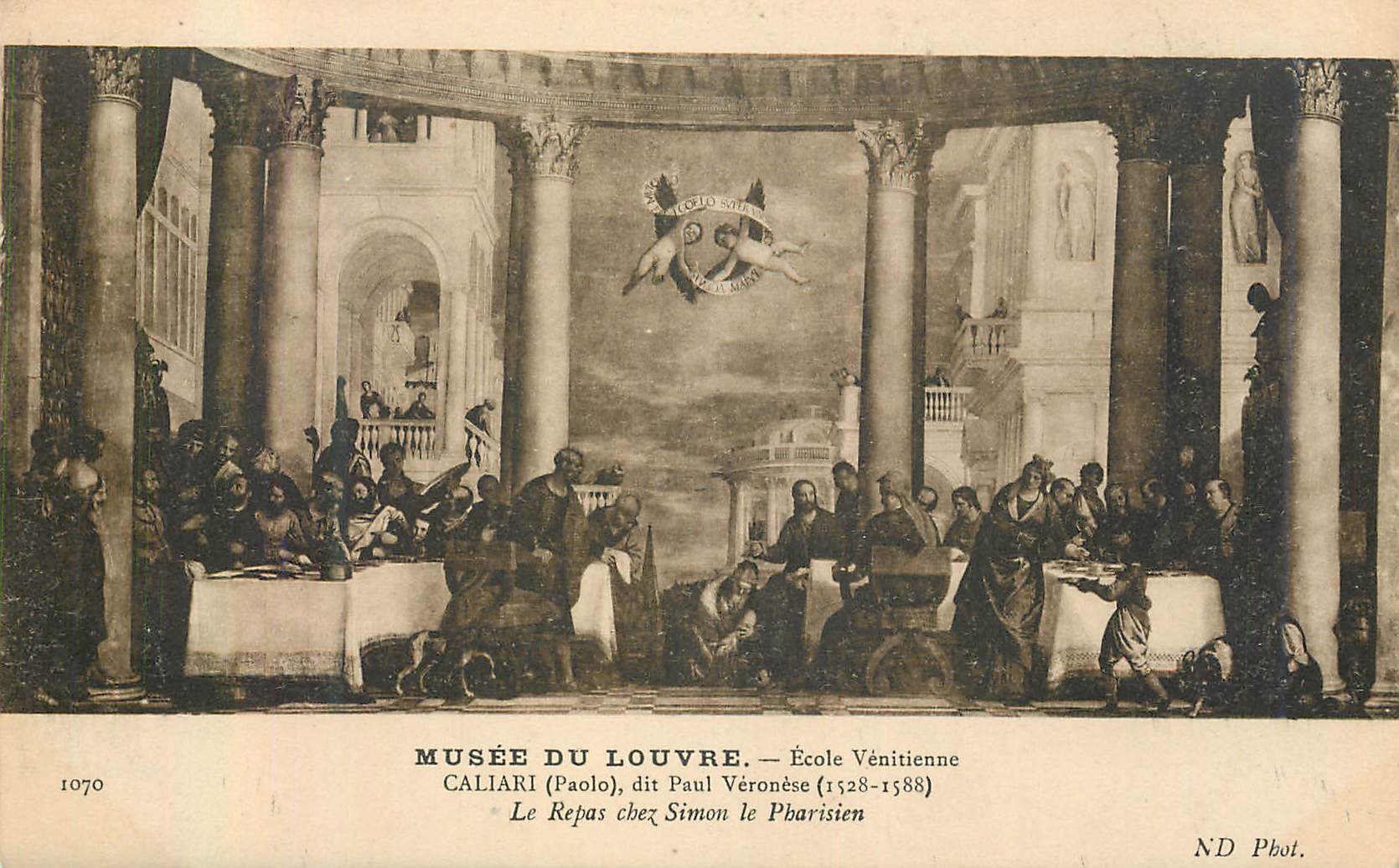 CPA Musee du Louvre Ecole Venitienne Caliari Le Repas chez simon le Pharisien 