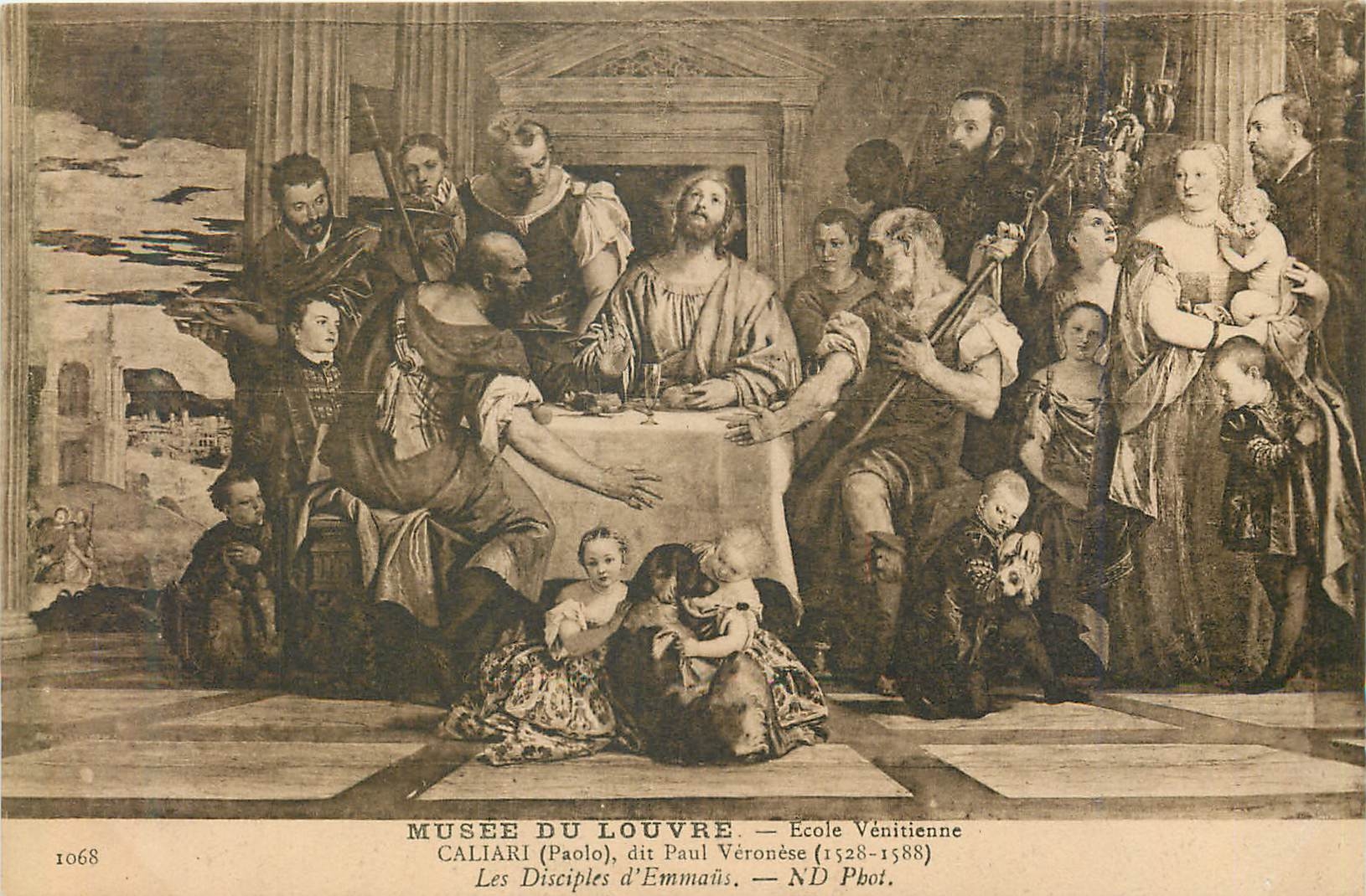 CPA Musee du Louvre Ecole Venitienne Caliari Les Disciples d Emmaus 