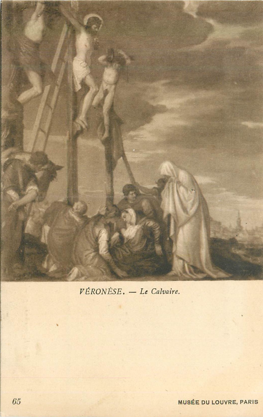 CPA Musee du Louvre Paris Veronese Le Calvaire 