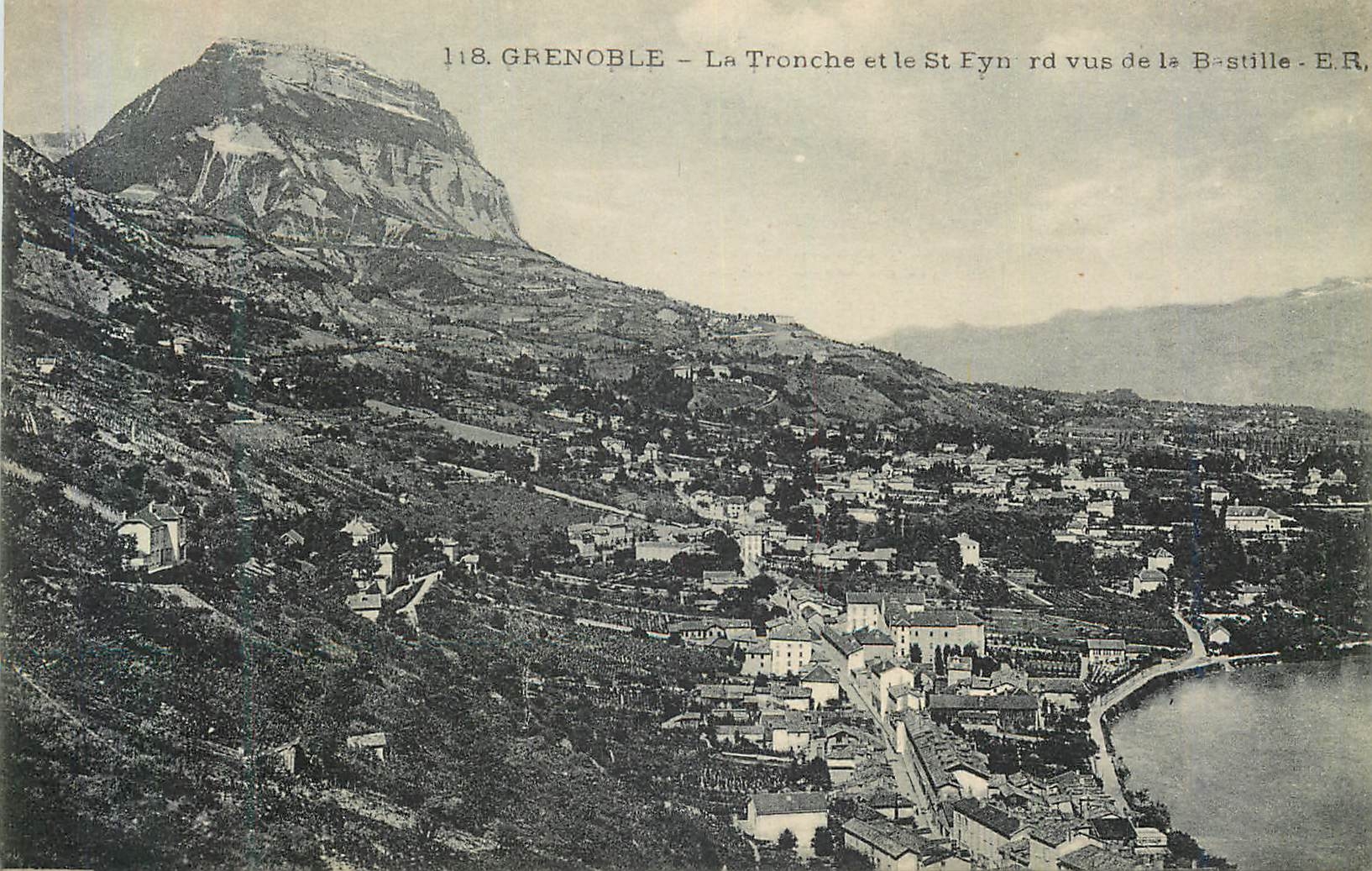 CPA Grenoble La Tronche et le St Eynard vus de la Bastille 