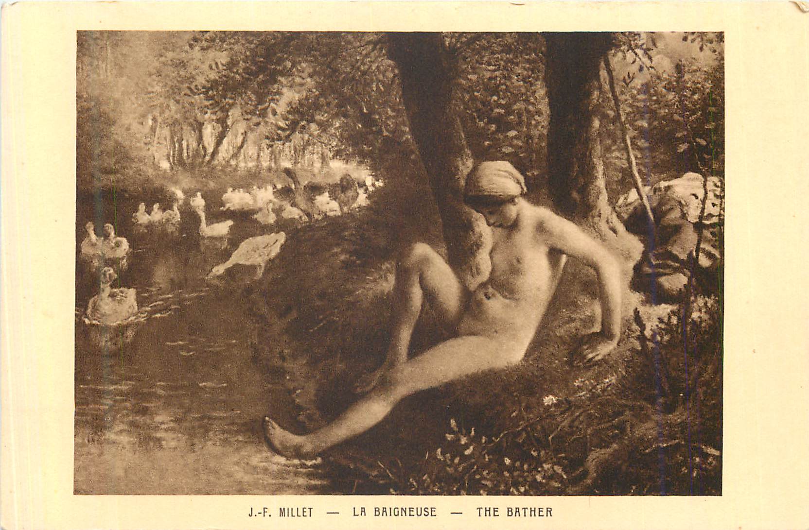 CPA JF Millet La Baigneuse 